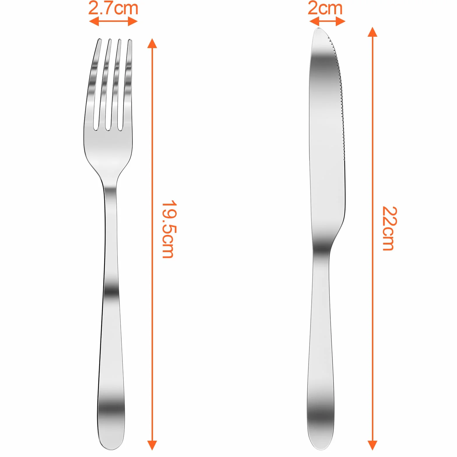 WinGluge 12 sztuk Steak Set Zestaw Sztućców, Można Myć w Zmywarce