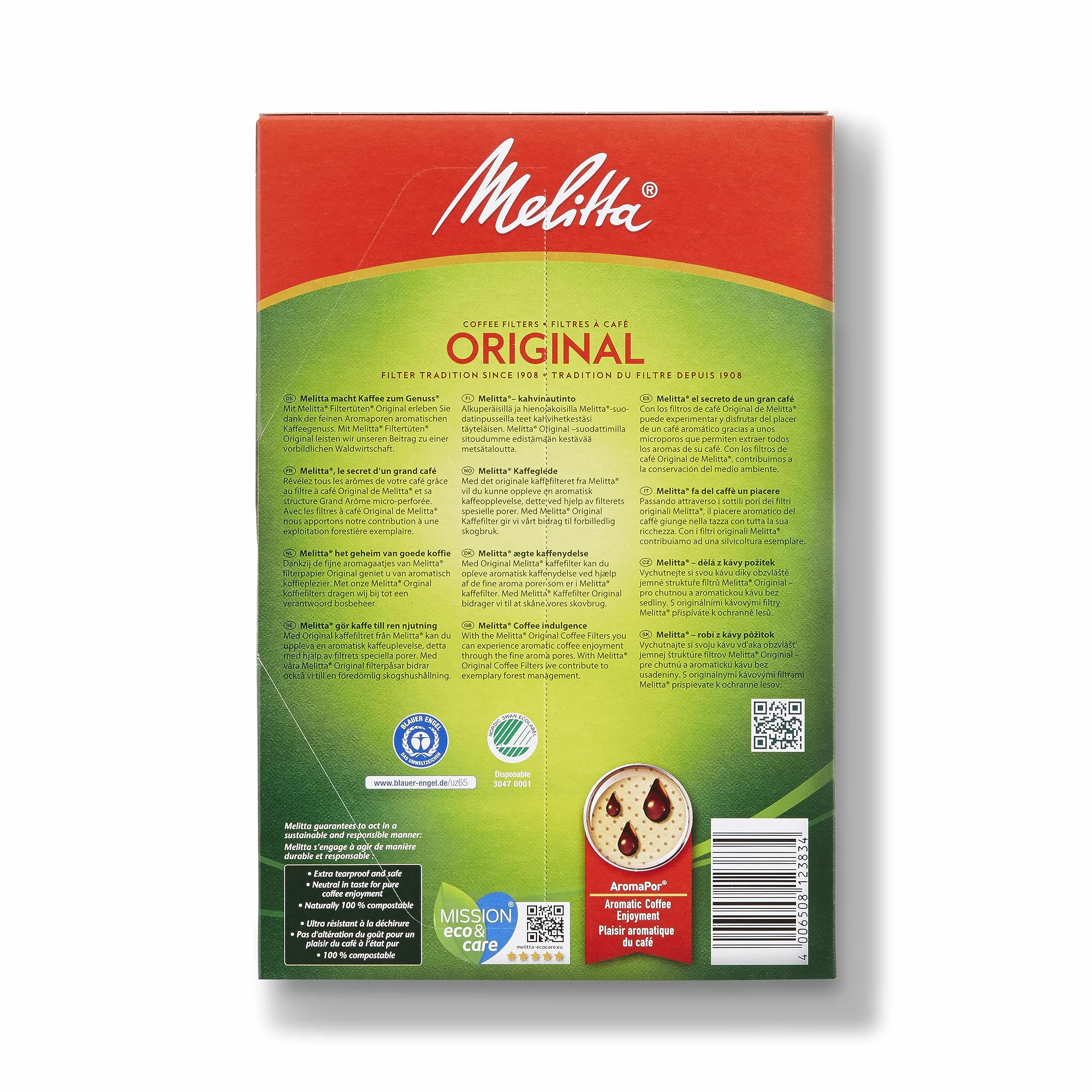 MELITTA Filtr Cornet Papier bte40 Brązowy 1x6