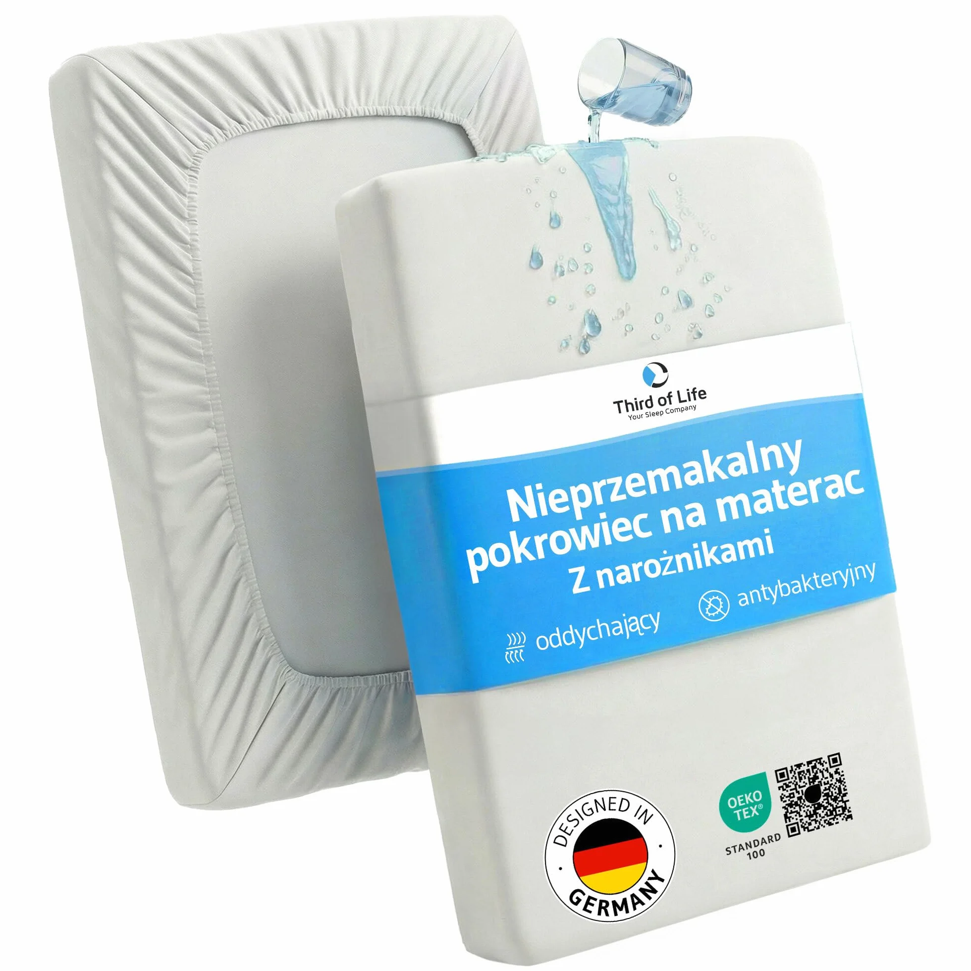 Ochraniacz na materac 150x200 | Higieniczny i oddychający pokrowiec na materac | Antyalergiczna ochrona materaca | 100% wodoodporny | Przetestowany dermatologicznie | Nakładka ochronna 150 x 200 cm