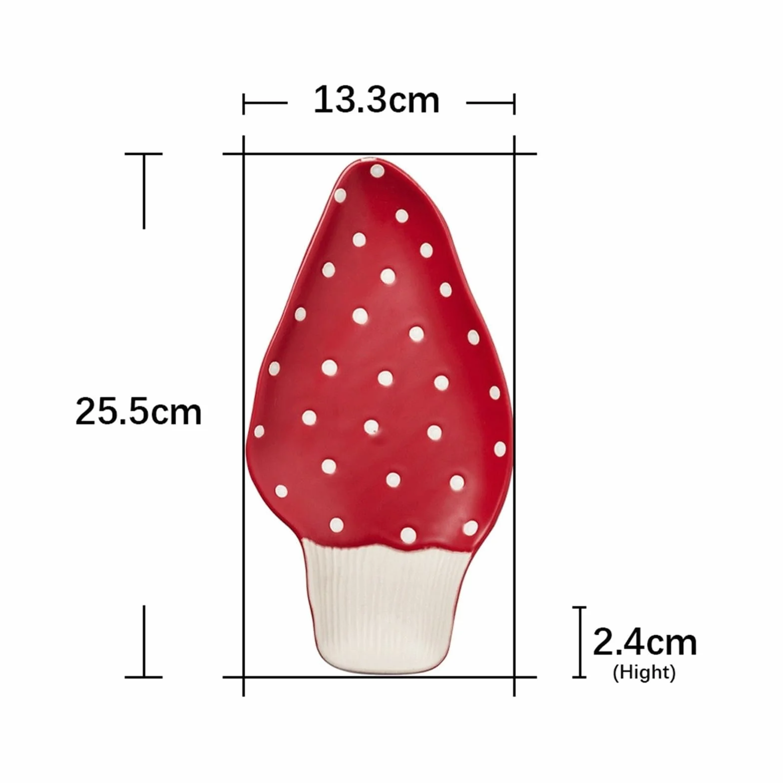 Talerze obiadowe Ceramiczny talerz jadalny z przedłużonym, ręcznie rysowanym czerwonym talerzem ceramicznym w kształcie grzyba Naczynia do serwowania