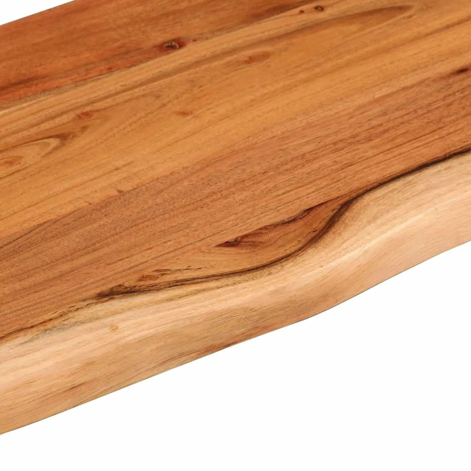 Regał ścienny z litego drewna akacjowego z krawędzią drzewa 100 cm x 30 cm do salonu biura