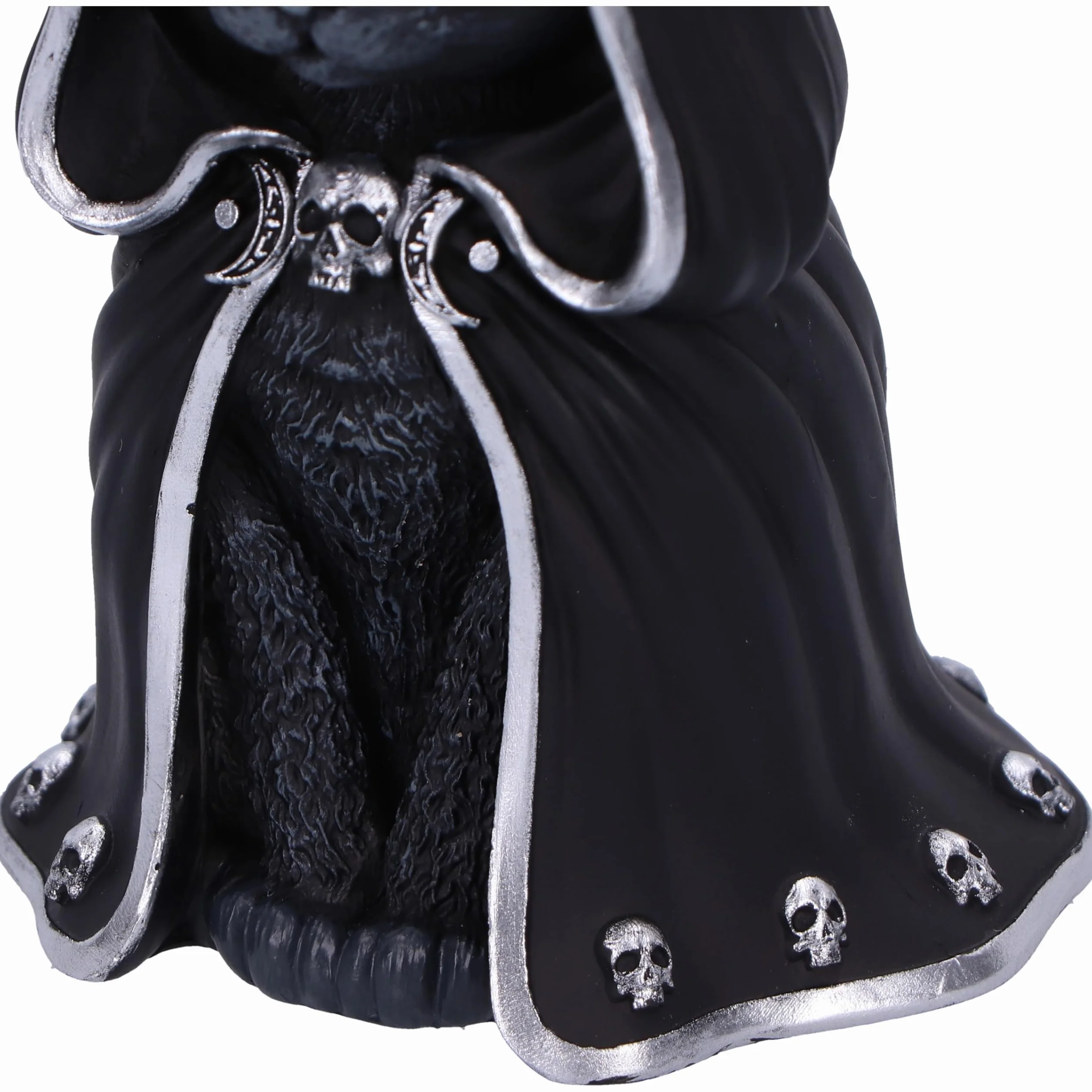 Nemesis Now Figurka Cult Cuties Zefur 10 cm, żywica, czarna, kolekcjonerska figurka Zefur Cult Cuties™, strasznie uroczy kot w płaszczu, straszny prezent dla kota, odlewana w najlepszej żywicy,