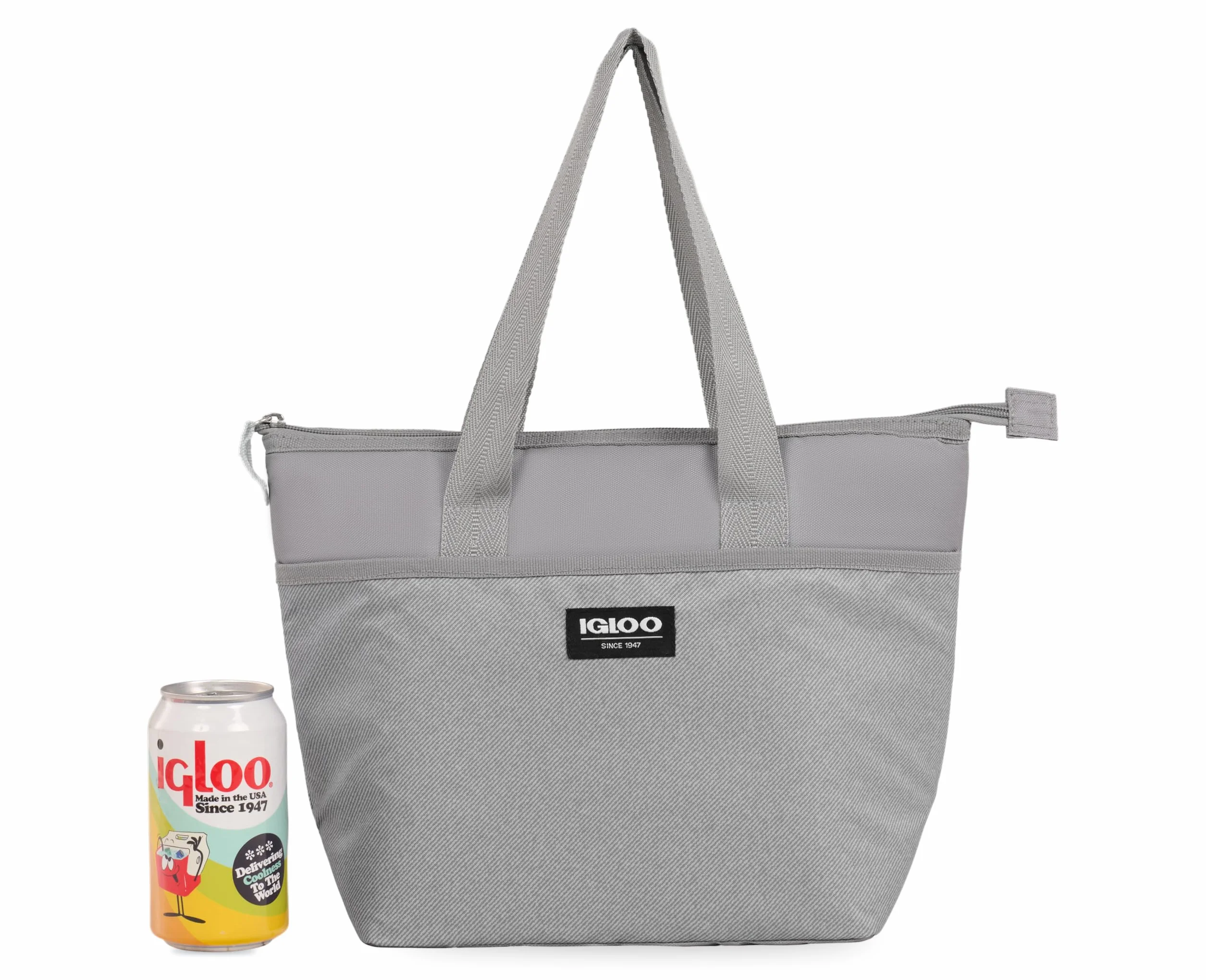 IGLOO Print Essential Mini Torba Termiczna 6L – kompaktowa szara torba chłodząca na lunch, przekąski & napoje – lekka przenośna torba idealna do pracy, szkoły, pikniku & podróży