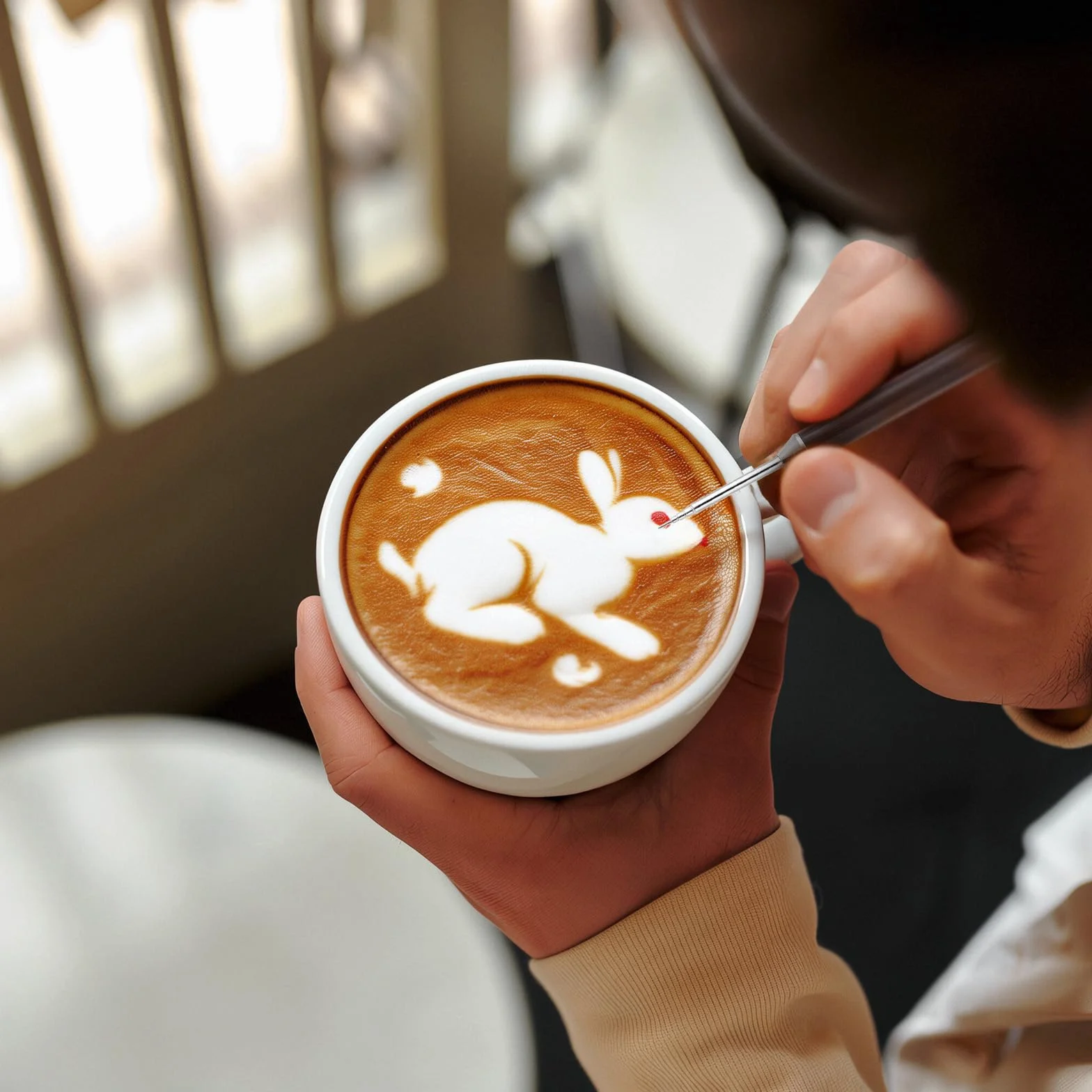 Pióro latte Art, pióro ze stali nierdzewnej, cynamonowe pióro do kawiarni, baristy, akcesoria do tworzenia espresso, akcesoria do ustawień parzenia w domu, kawiarni, latte cappuccino macchiato, 1 szt