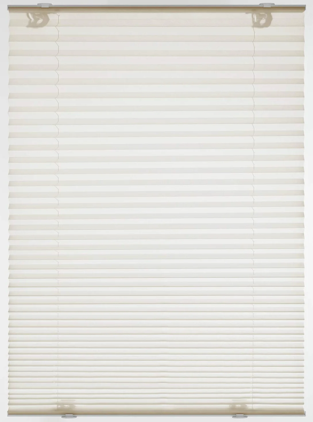 GARDINIA Solo Roleta plisowana, Z przyssawkami, W zestawie wszystkie elementy montażowe, 2 aluminiowe szyny, Kremowa, 60 x 130 cm (szer. x wys.)