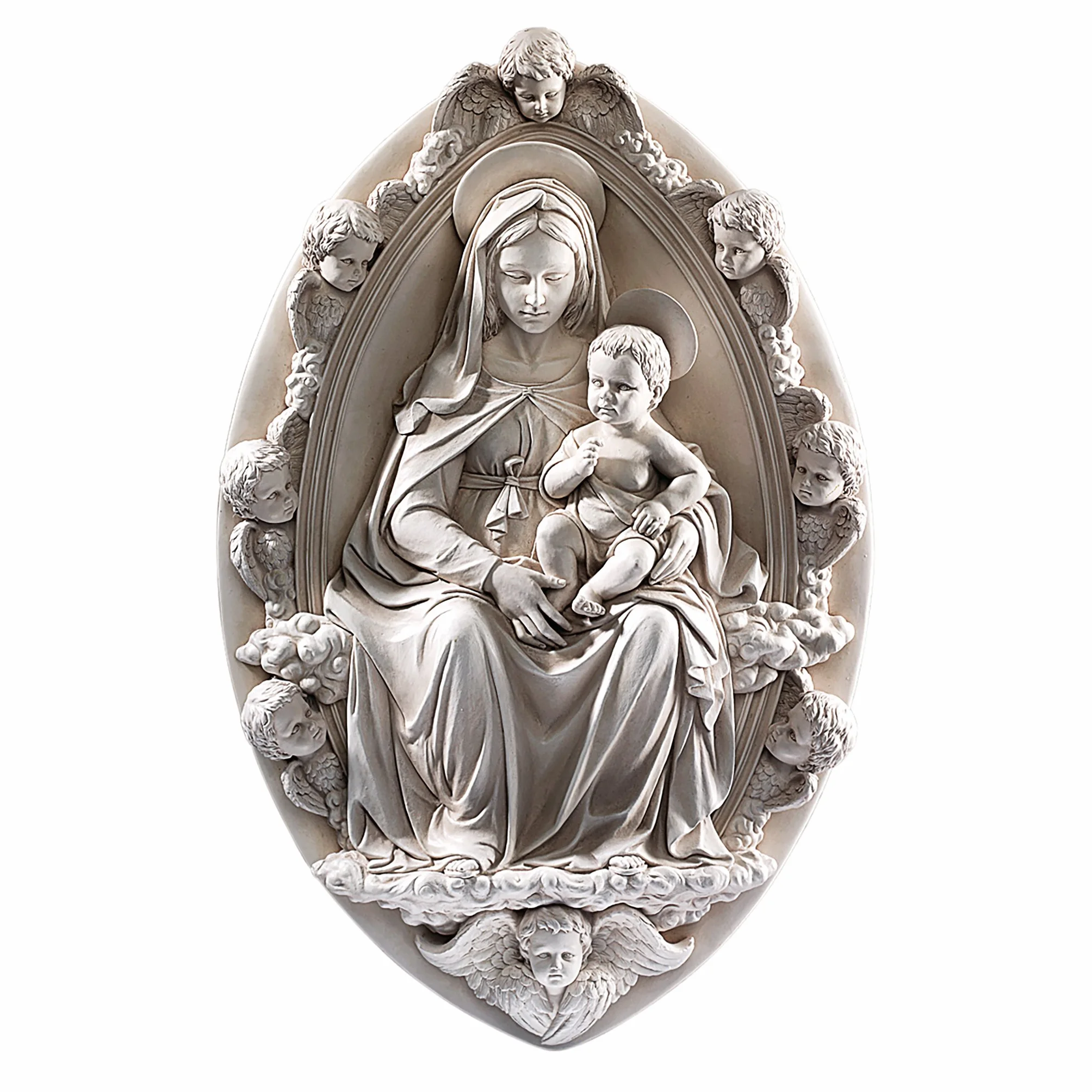 Design Toscano DB383045 Madonna i dziecko (1430) Rzeźba ścienna