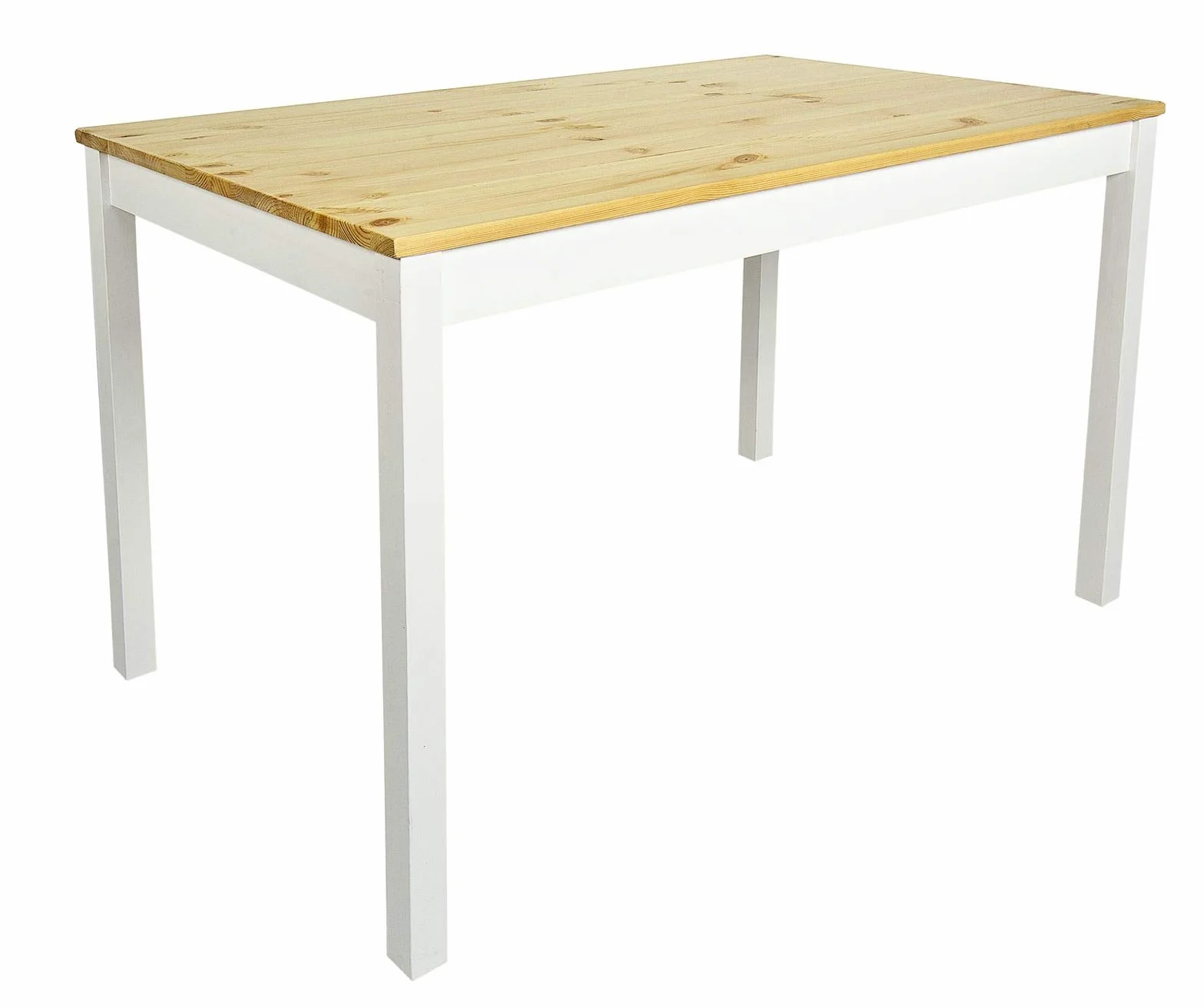 Leomark Drewniany Stół z 4 krzesłami 108x65x73,5 cm White Pine