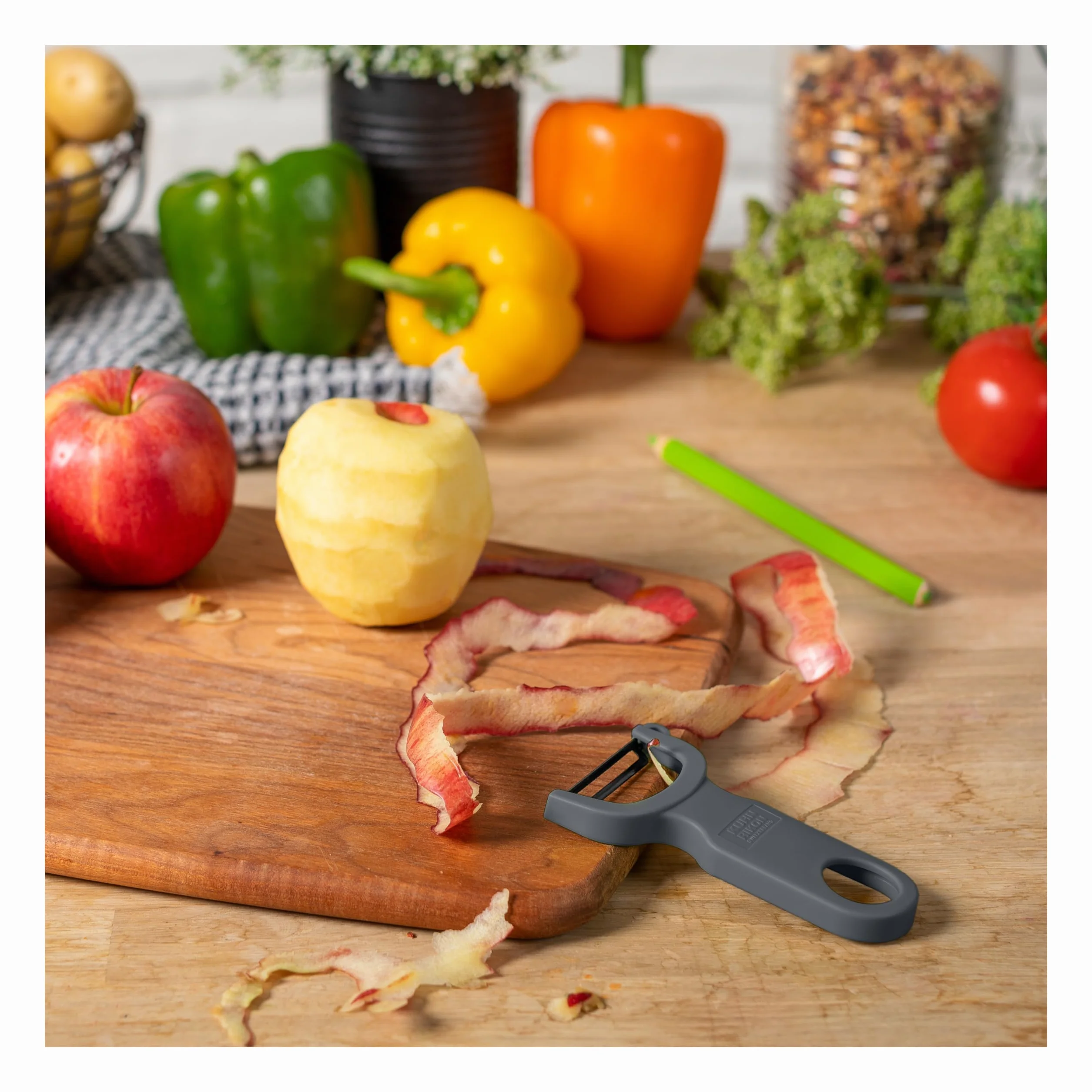 KUHN RIKON Swiss Peeler 2-częściowy zestaw obieraczek do warzyw, ostrze ze stali nierdzewnej, szare i białe, plastikowe, 3