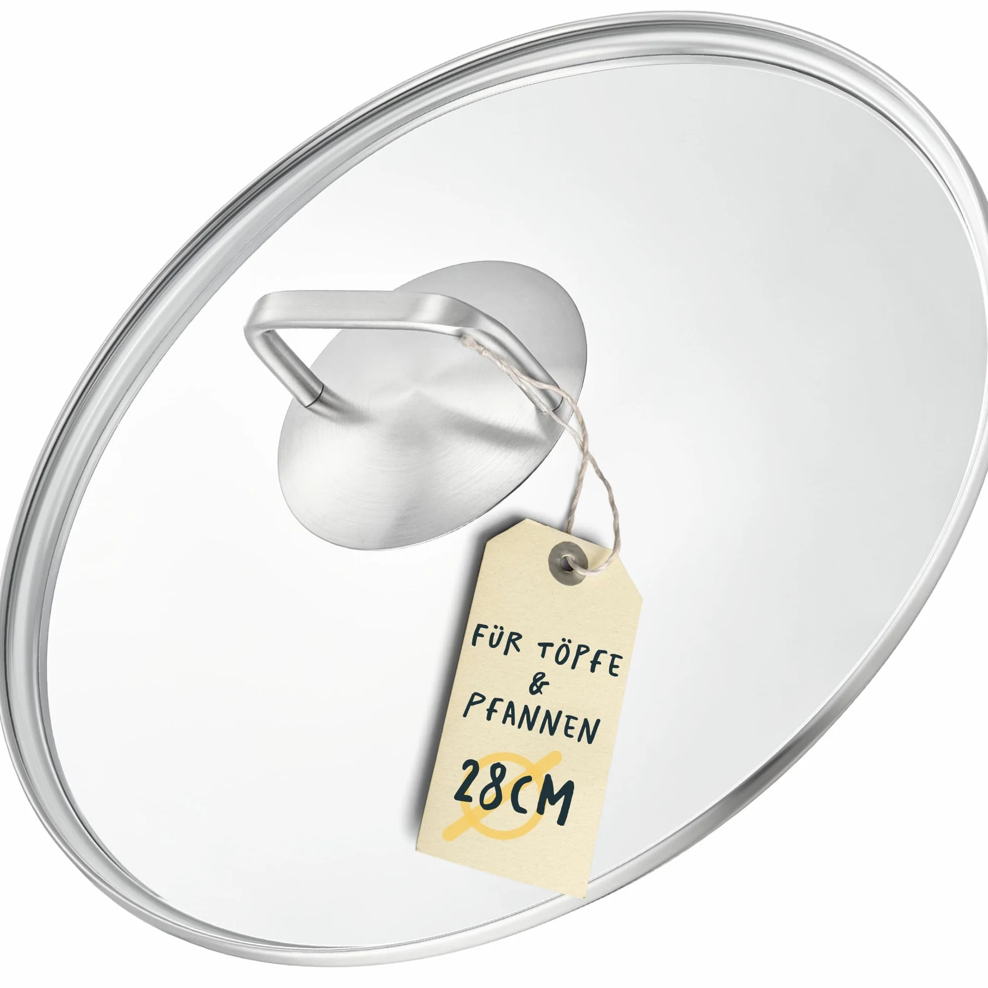 SILBERTHAL Pokrywa patelni 28 cm – uniwersalne zastosowanie – szkło, stal szlachetna – pokrywka do patelni, patelni do serwowania lub wok