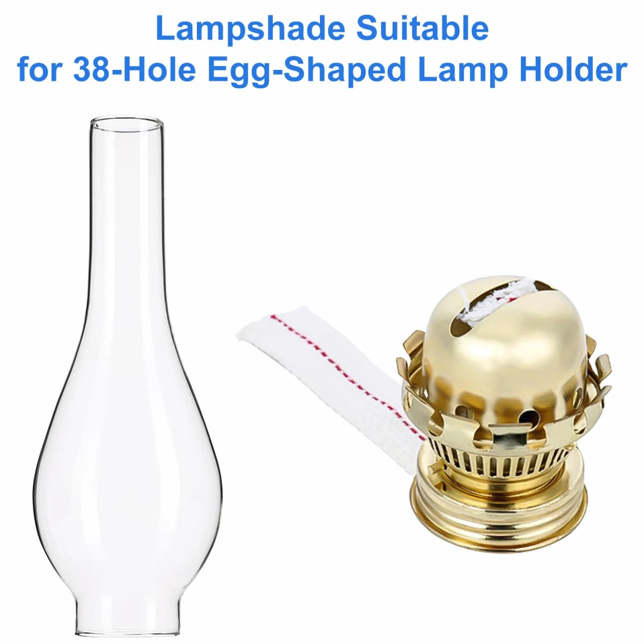Iplusmile Lampa Olejowa - Cylinder Szklany, Klosz Zamienny Do Lampy Naftowej, Średnica Górna 3,8 cm, Dolna 5 cm