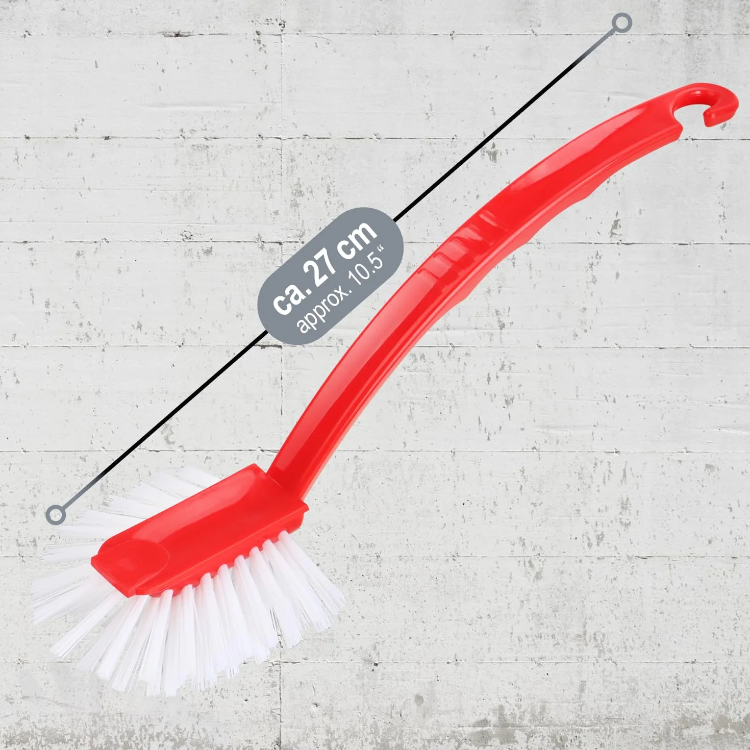 com-four® 6x szczotki do mycia naczyn 27 cm - szczotka do mycia garnków, patelni i zlewozmywaków - trwala szczotka kuchenna, szczotka do czyszczenia do uzytku domowego i kuchennego (6 sztuk)