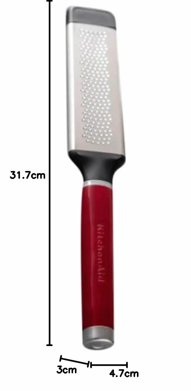 KitchenAid Wytrawiana Dwustronna Tarka do Sera, Małe Otwory, Stal Nierdzewna - Kolor Empire Red