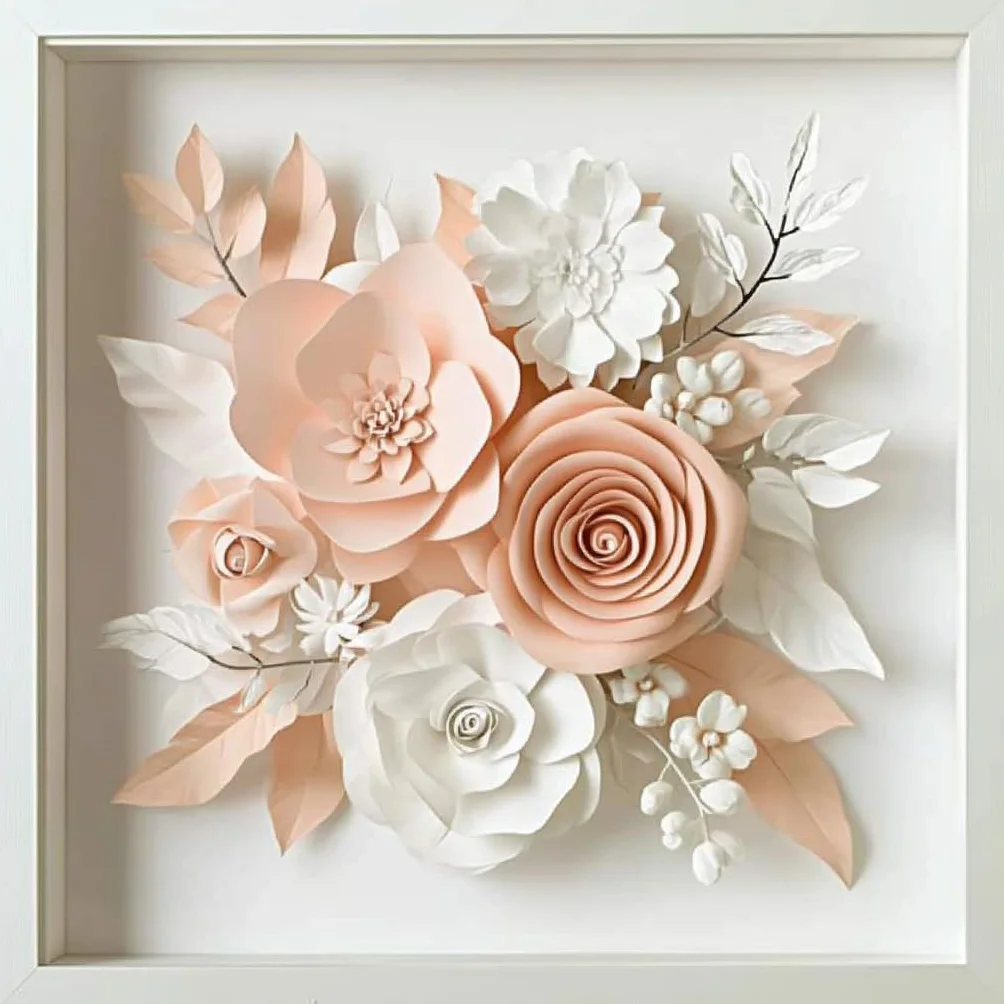 PIQIUQIU Ramka 3D na zdjęcia z drewna 20x20cm | Głęboka ramka na przedmioty, kwiaty, bukiety ślubne i wspomnienia | Skrzynka cieniasta do dekoracji ścian | Napelnialana ramka na DIY i kolekcjonerskie