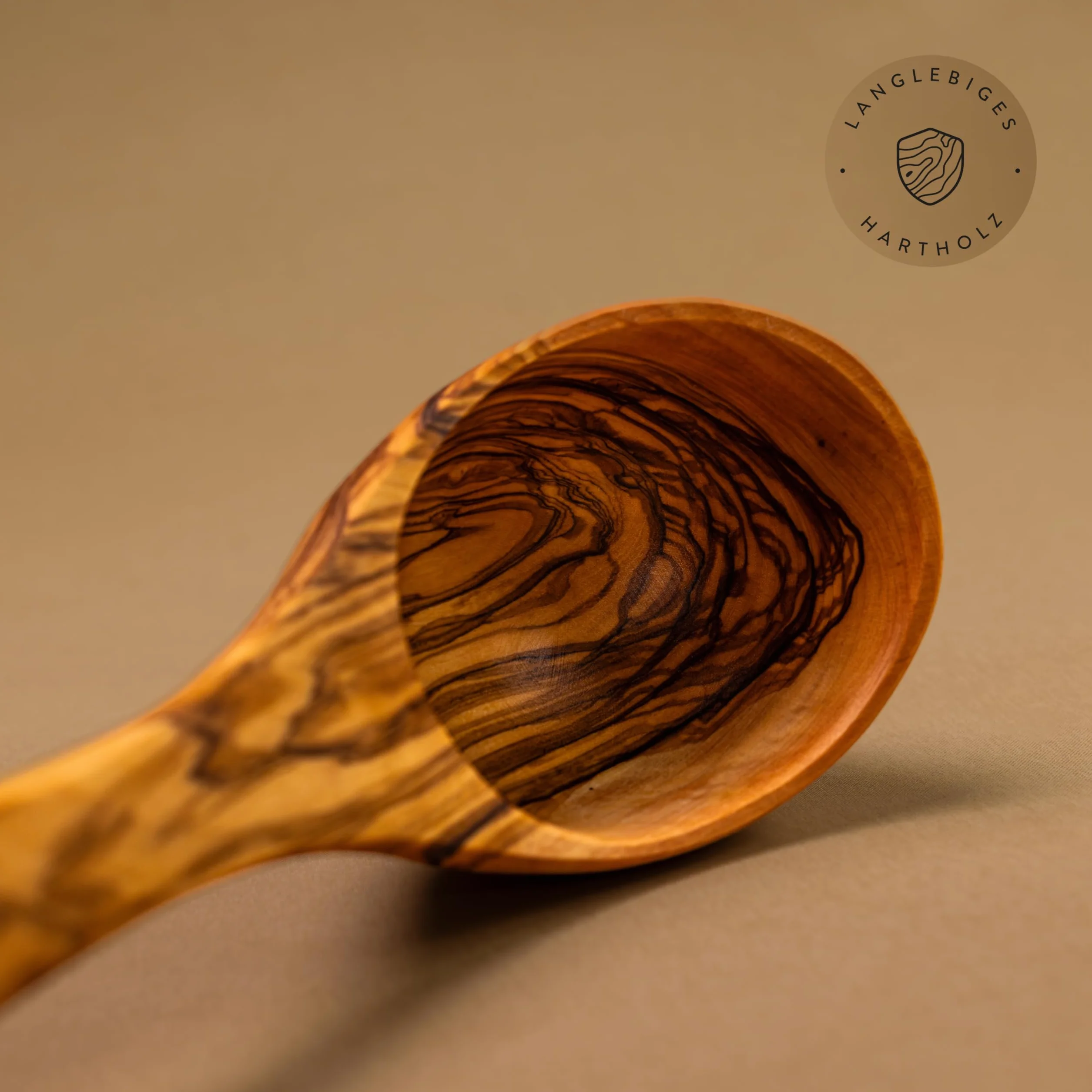 DAS OLIVENHOLZBRETT Chochla z drewna oliwnego/ręcznie wykonana chochla z drewna/chochla do zupy z drewna oliwnego/chochla z drewna/długość ok. 35 cm
