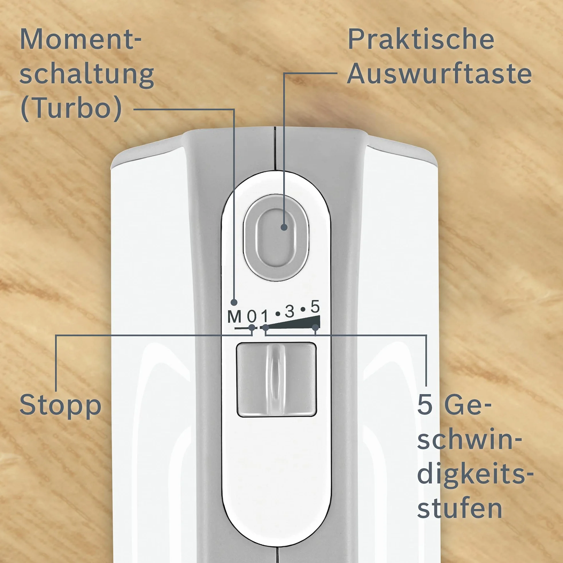 Bosch Hausgeräte Styline Mikser, Biały/Srebrny, ‎19,99 x 7,49 x 14,2 cm; 1,5 kg