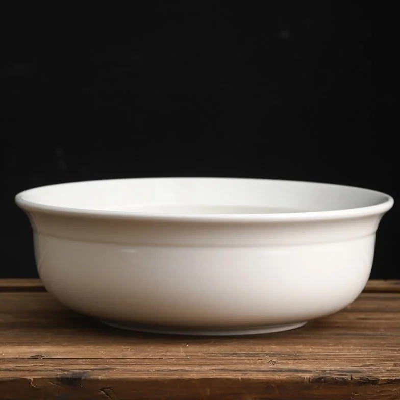 Miska zupy Duża ceramiczna miska do zupy, zagęszczona miska na zupę o dużej pojemności, miska na parze warzywa, zupa gulaszowa, duża miska, biała miska na sałatkę ceramiczna miska na zupę