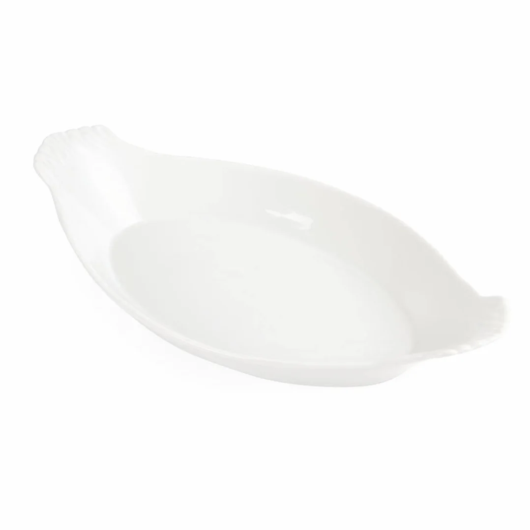 Olympia Weißwaren owalny półmisek z uszami, 320 x 177 mm, porcelana, 6 sztuk