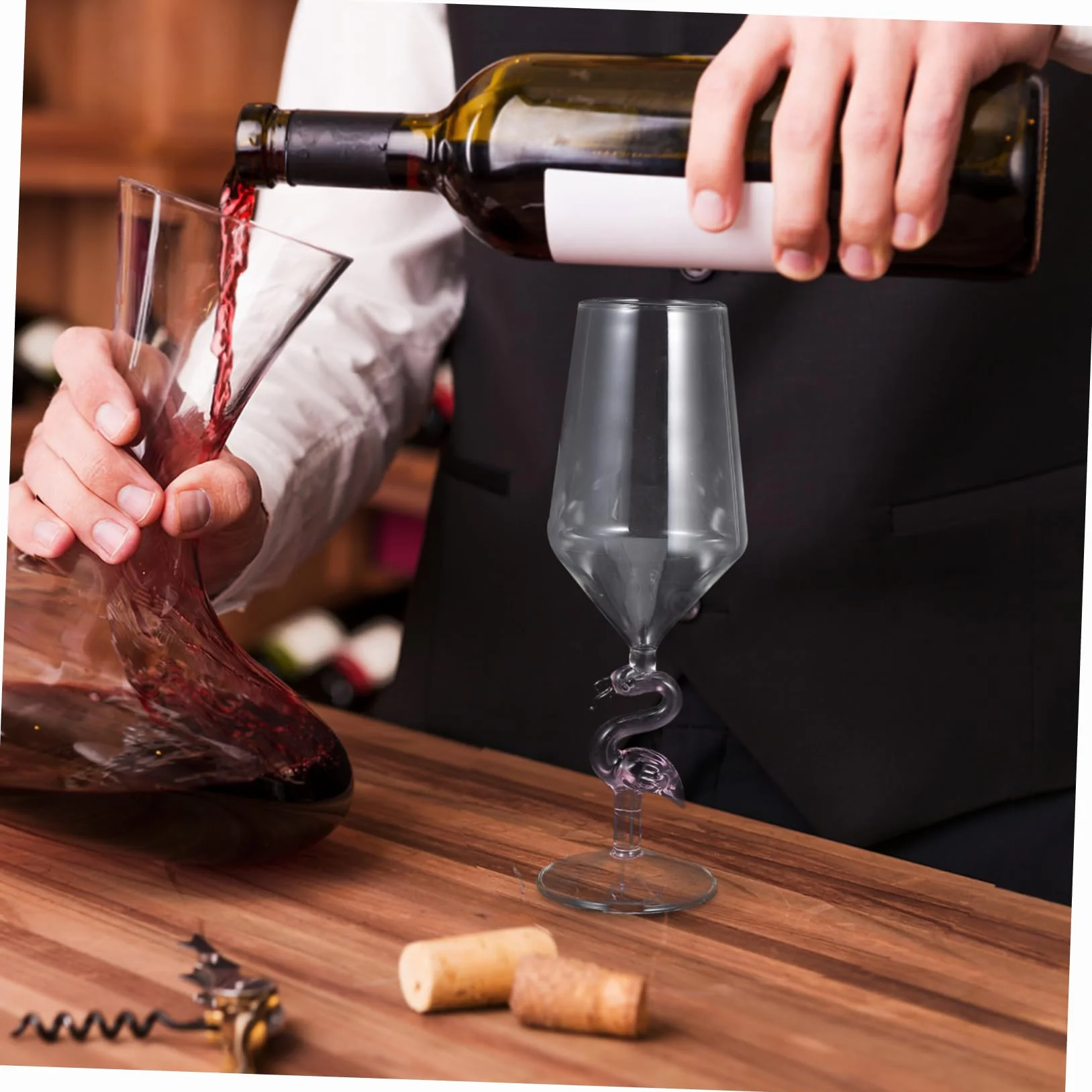 Alipis 500ml Pojedynczy Flamingowy Kieliszek Do Wina Elegancki Pojemnik Na Wino Na Imprezy