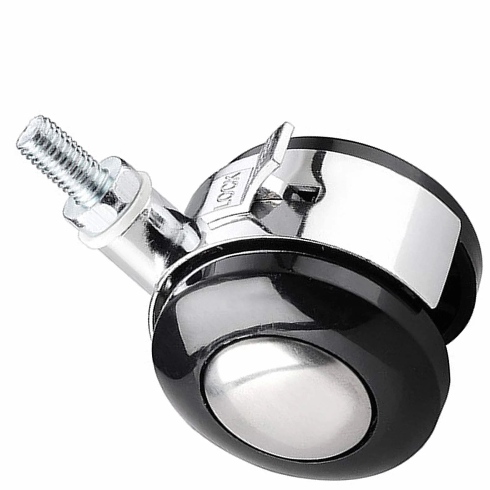 szt. Obrotowe kółka meblowe M6/M8×15 mm Wózki do krzeseł Kółka z gwintowanym trzpieniem Kółka ze stopu cynku z hamulcem, do stolików nocnych, stołów składanych, półek