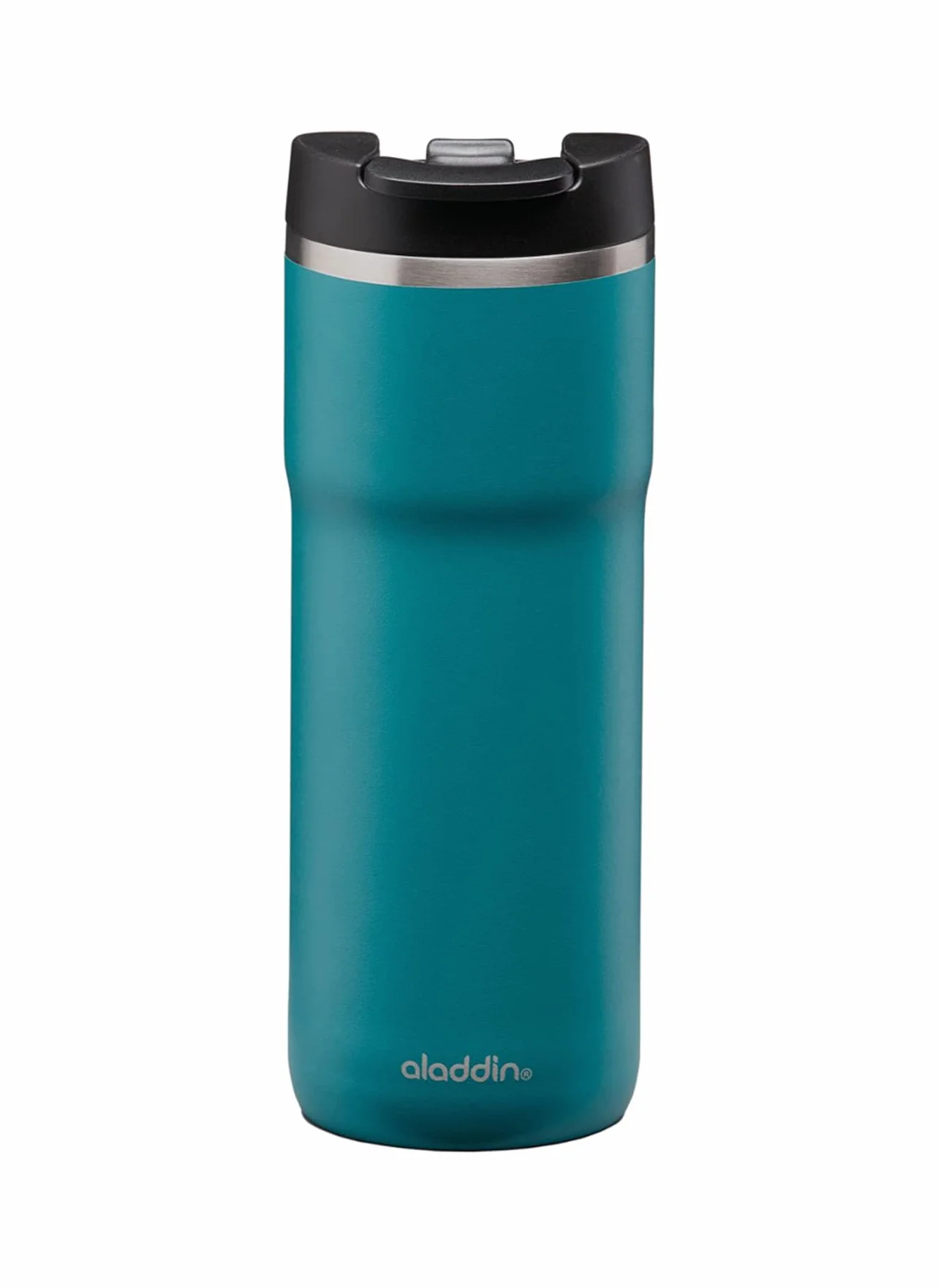 Aladdin Barista Café Travel Mug 0.47L Aqua Blue – Szczelny - Kubek z izolowanymi próżniowo podwójnymi ściankami - Utrzymuje ciepło przez 4 godziny - Bez BPA - Do mycia w zmywarce