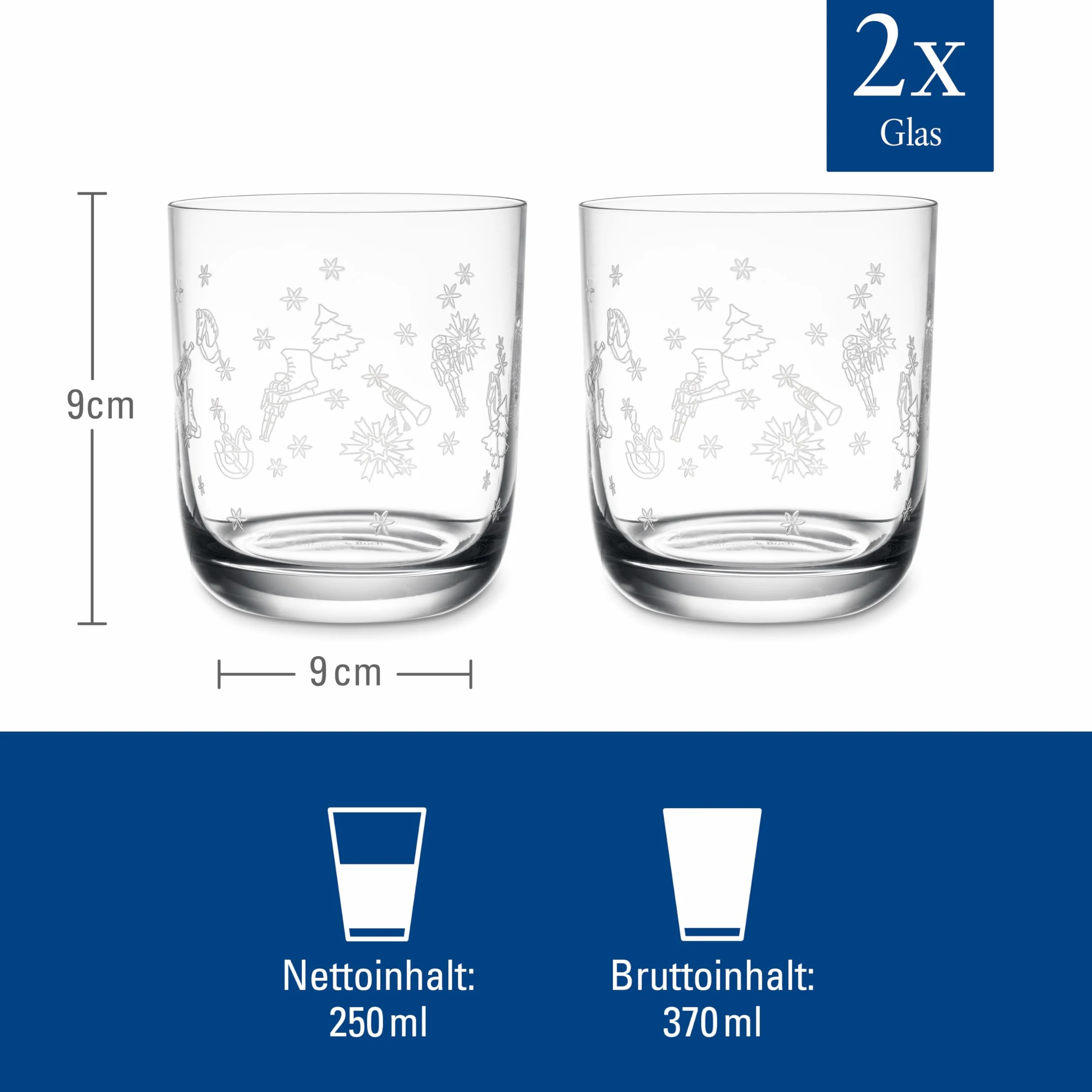 Villeroy & Boch Zestaw szklanek do wody Toy's Delight 2 kryształowe szklanki 250 ml