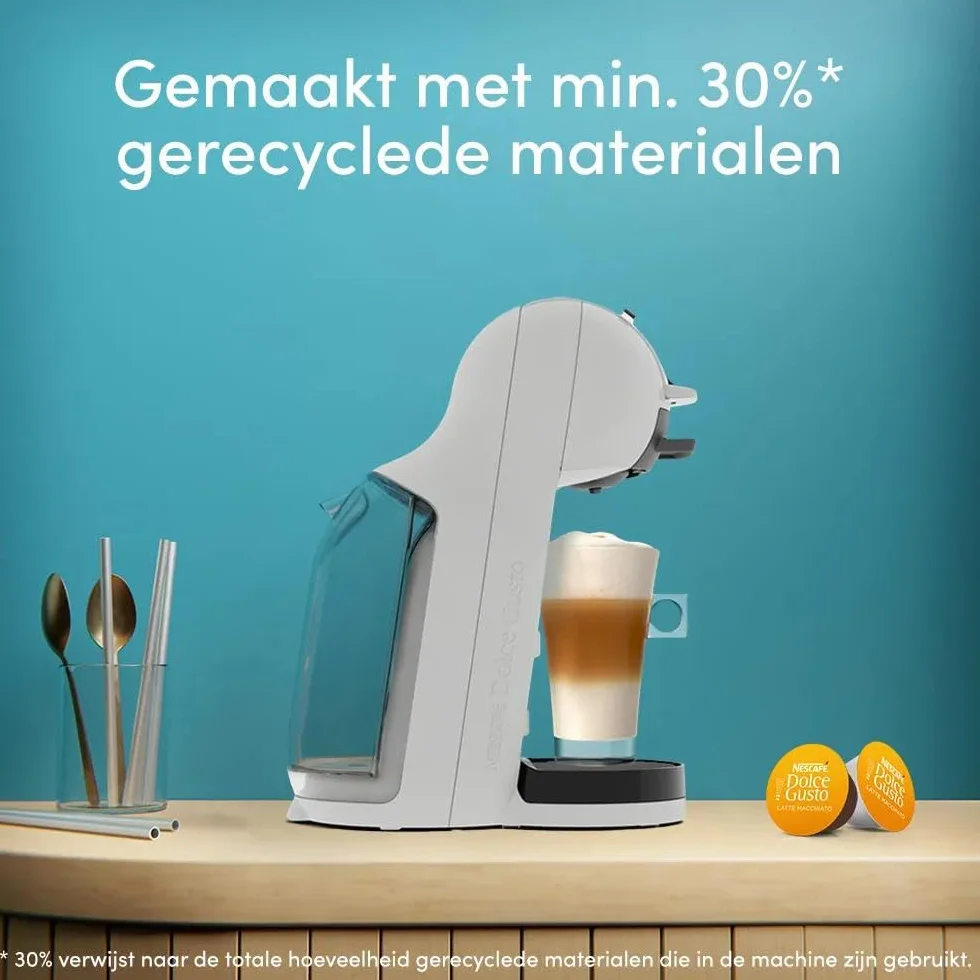 Krups Nescafé KP123BAS Dolce Gusto MiniMe, Automatyczny ekspres do kawy na strączki, 15 bar pod ciśnieniem, Pojemność 0,8 l, Kompaktowy, Automatyczne zatrzymywanie, Czarny