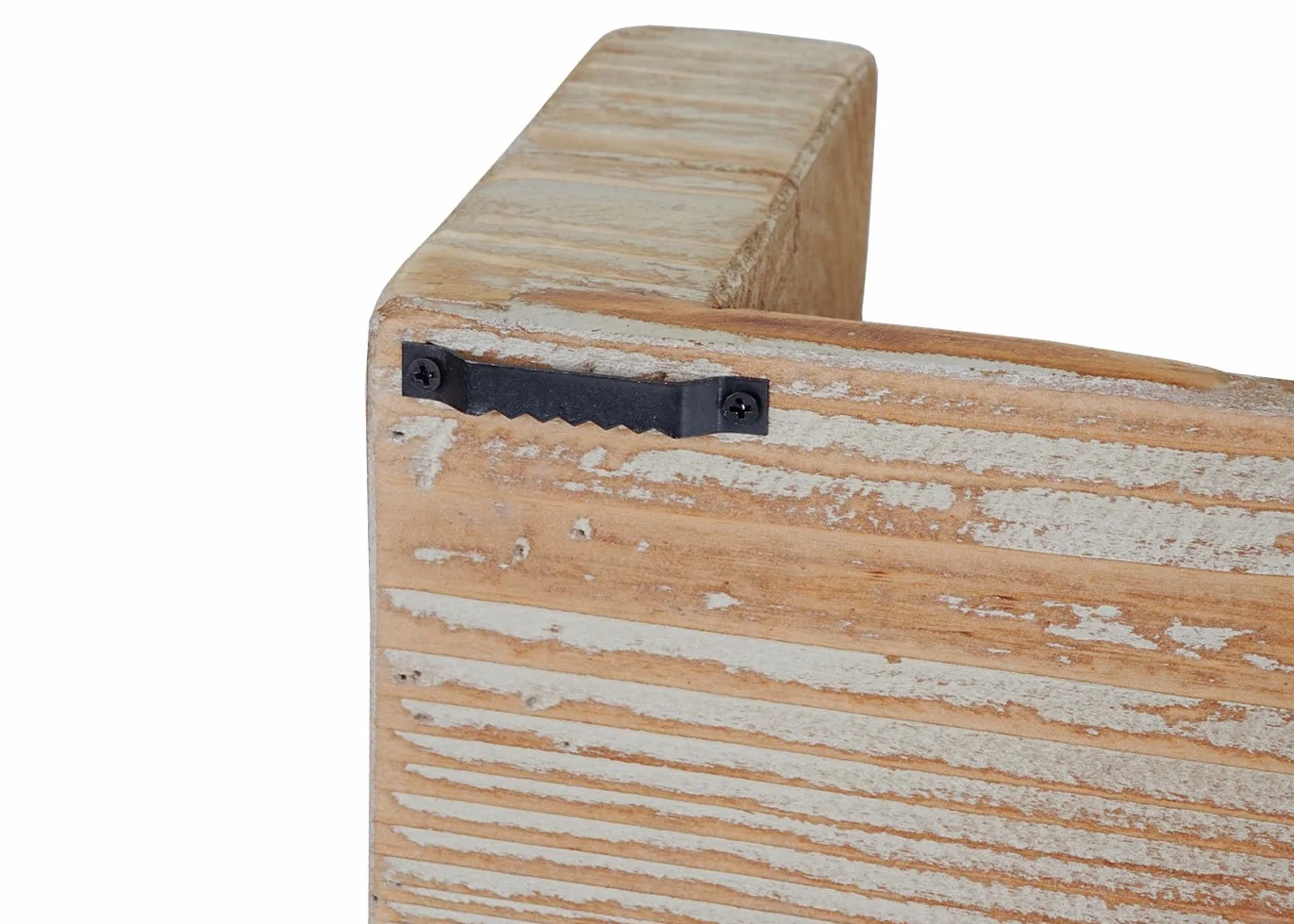 Mendler Regał ścienny HWC-A15, regał wiszący, regał na książki, drewno jodłowe rustykalne masywne ~ 60 cm