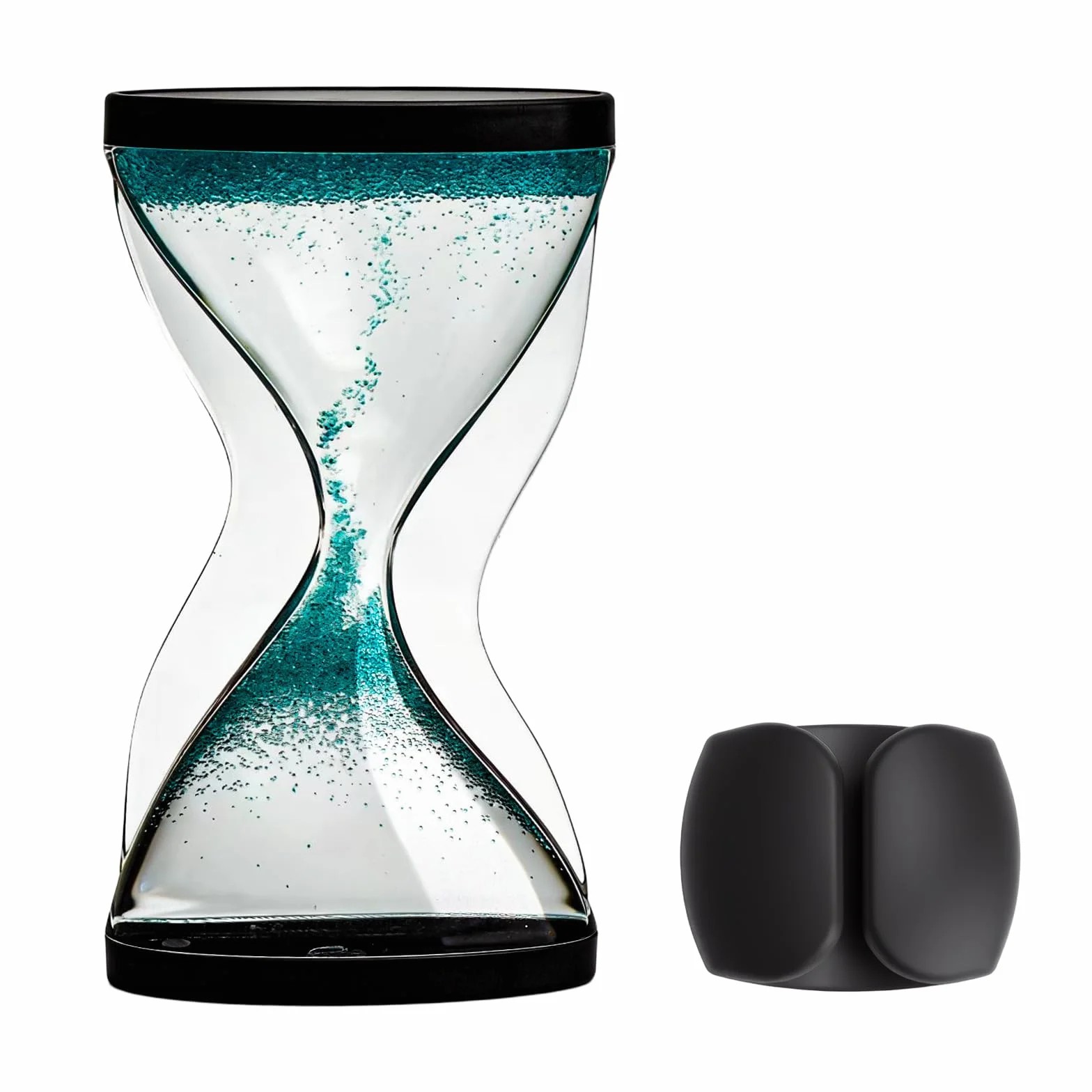 Klepsydra 8 minut, Premium Sensory Liquid Timer z klipsem do organizera na kable, antygrawitacyjna klepsydra płynna, akrylowa płynna szyba Motion Hourglass do biura, akcesoriów do domu i