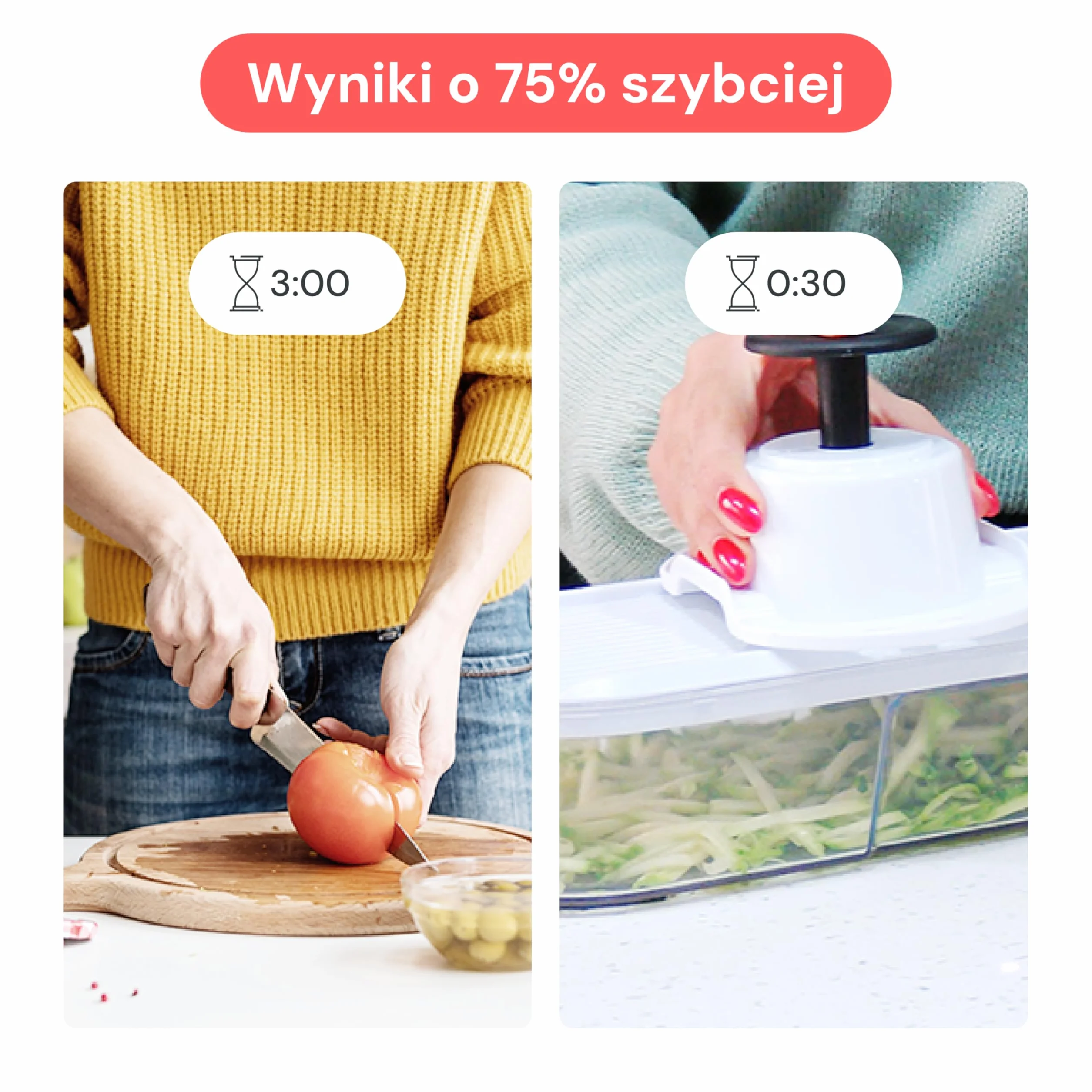 Rozdrabniacz i Mandolina do Warzyw - Krajalnica do Warzyw - Siekacz i Kostka do Cebuli Ziemniaków Sałatka - Narzędzia i Gadżety Kuchenne (Kompaktowa 6-w-1 Biała)