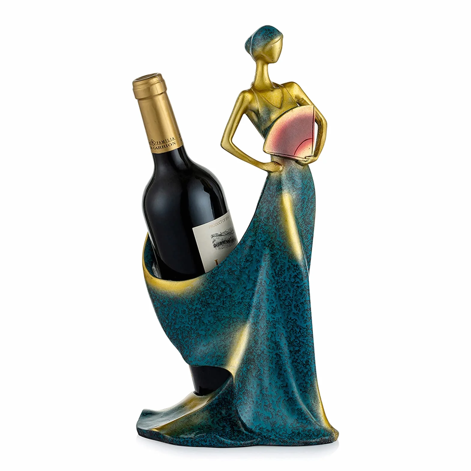 NUPTIO Stojak na wino, elegancki, z żywicy, do domu, baru, akcesoria, dekoracja pokoju, kuchni, prezent na Boże Narodzenie, ślub, przyjęcie urodzinowe