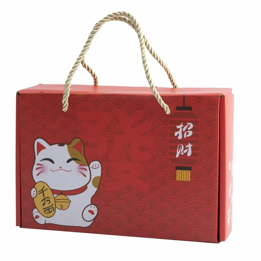 Lachineuse - 2 miski Maneki Neko - Pudełko Miseczek na ryż, śniadanie i zupę - Japońska zastawa stołowa z porcelany - z pałeczkami - kot szczęśliwy - japoński prezent - Kawaii Japan Deco