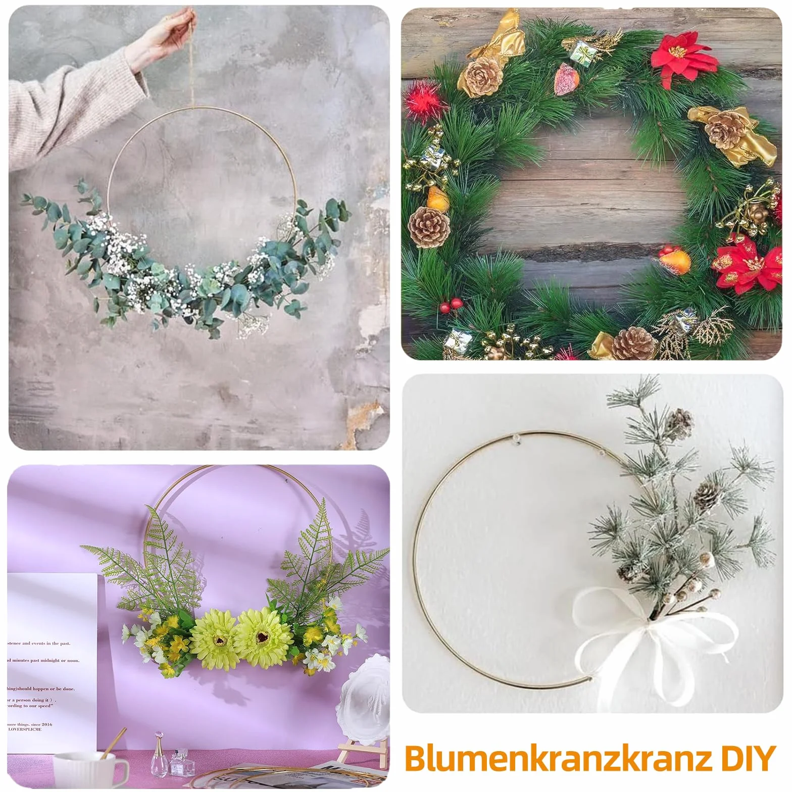 10 sztuk metalowych pierścieni do wieńca, 10 cm, kwiatowy obręcz, łapacz snów, metalowy pierścień, pierścienie do samodzielnego wykonania kwiatów, do powieszenia na ścianie, wianek kwiatowy,