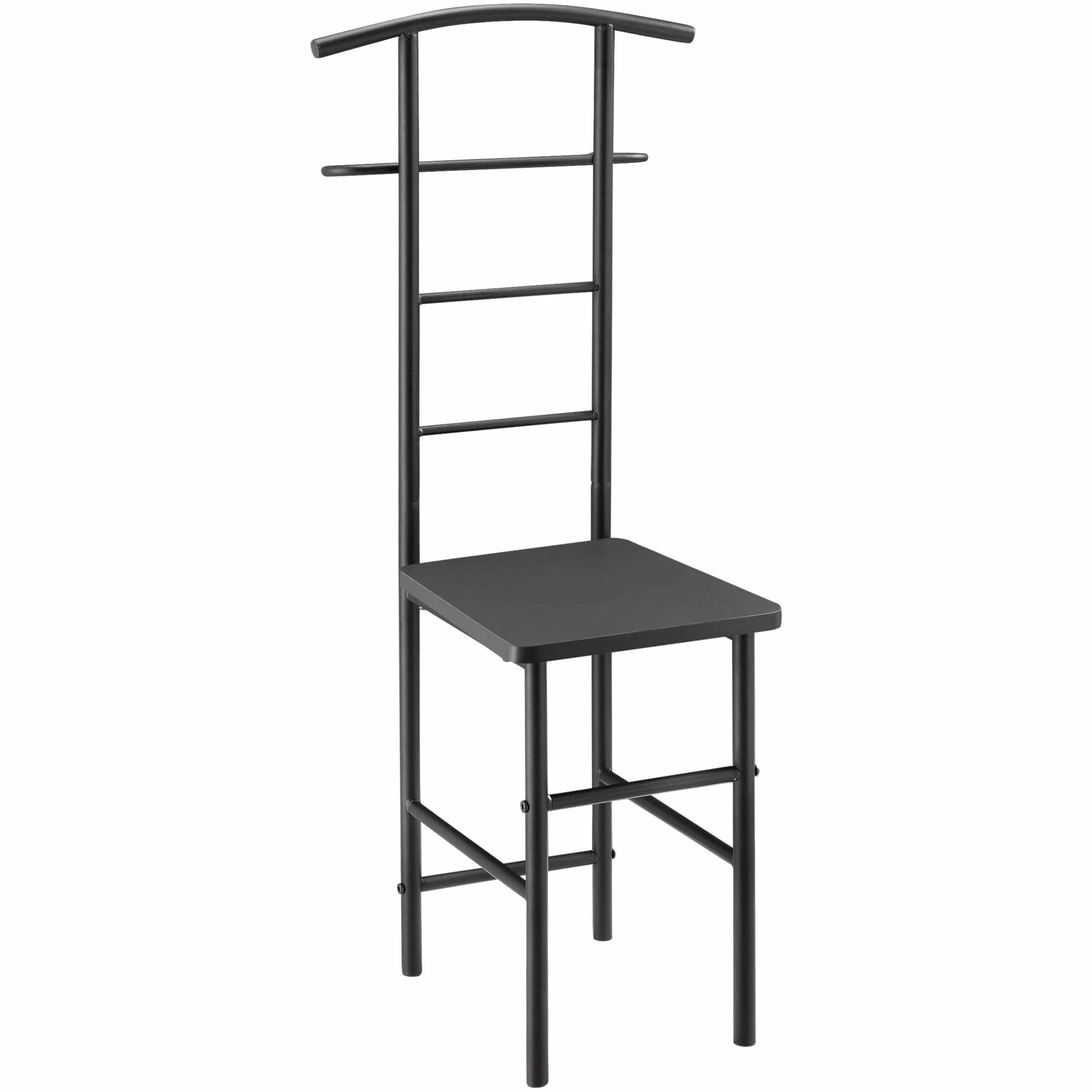 [en.casa] Wolnostojący, wyciszony, z wieszakiem na spodnie, półką, metalowy stelaż, ciemnoszary, 107 x 45 x 45 cm