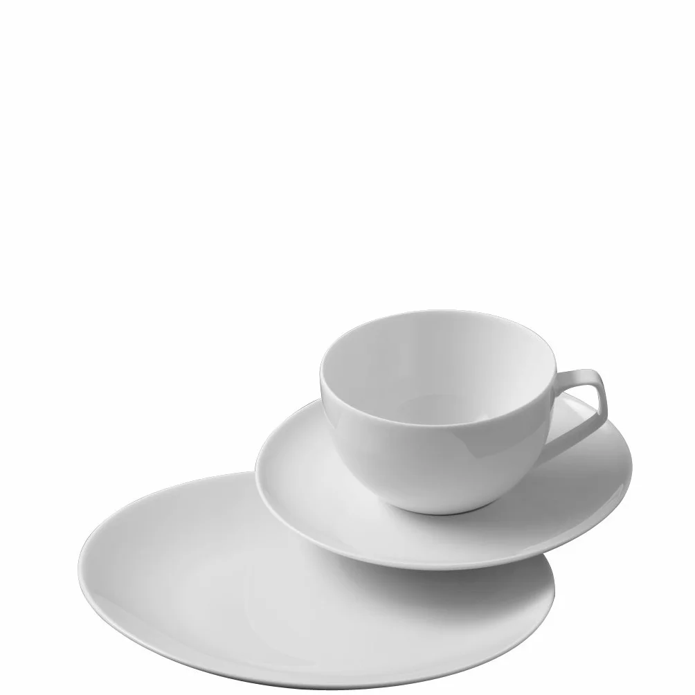 Rosenthal TAC Gropius biały – 18-częściowy zestaw stołowy dla 6 osób, z porcelany, nowoczesne naczynia do kawy, białe