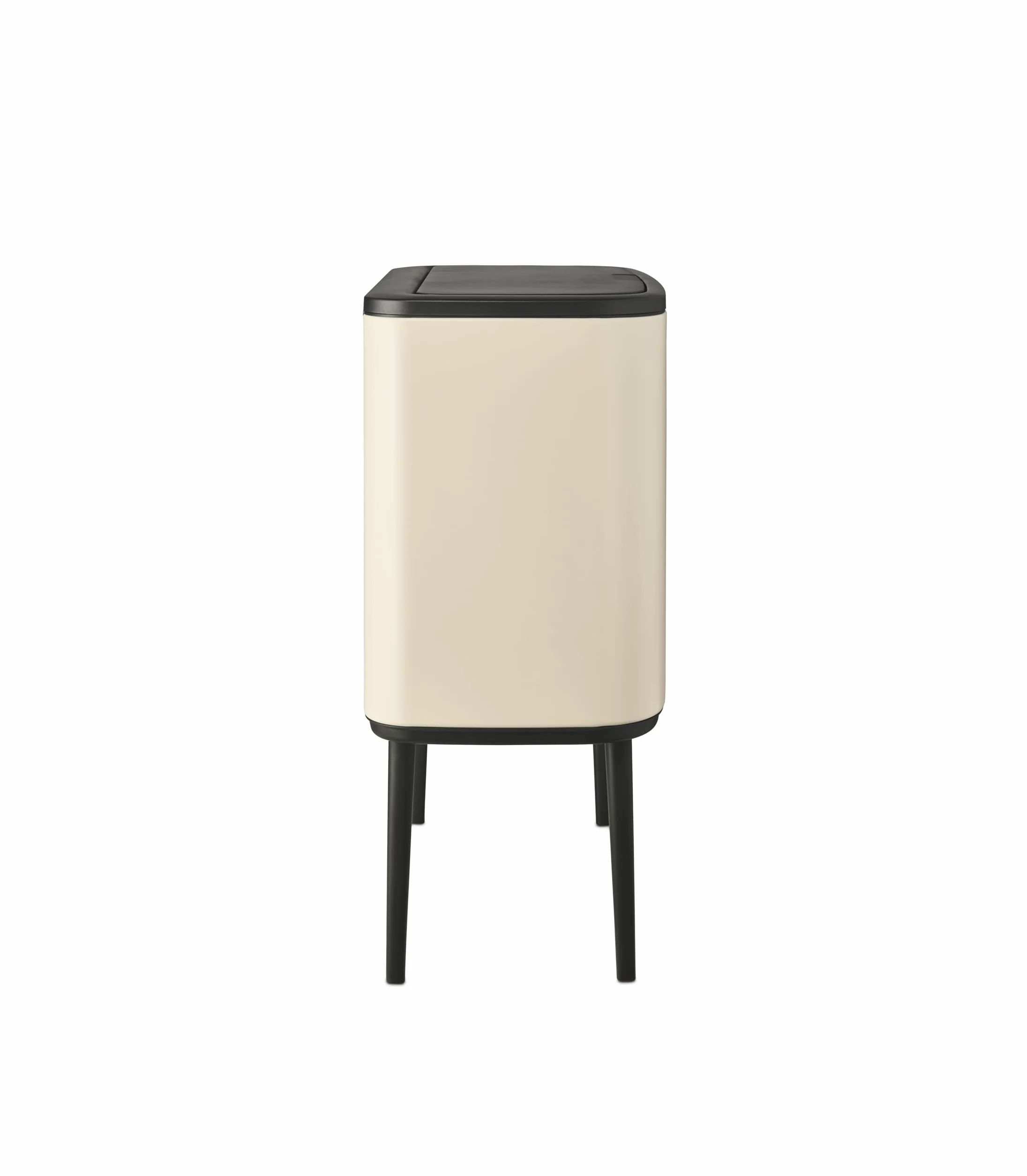 Brabantia - Bo Touch Bin 3x11L - Duży Kosz na Śmieci do Kuchni - Otwieranie Soft-Touch - 3 Komory z Wyjmowanymi Wewnętrznymi Wiadrami - Dołączone Worki na Śmieci - Soft Beige - 54 x 31 x 68 cm