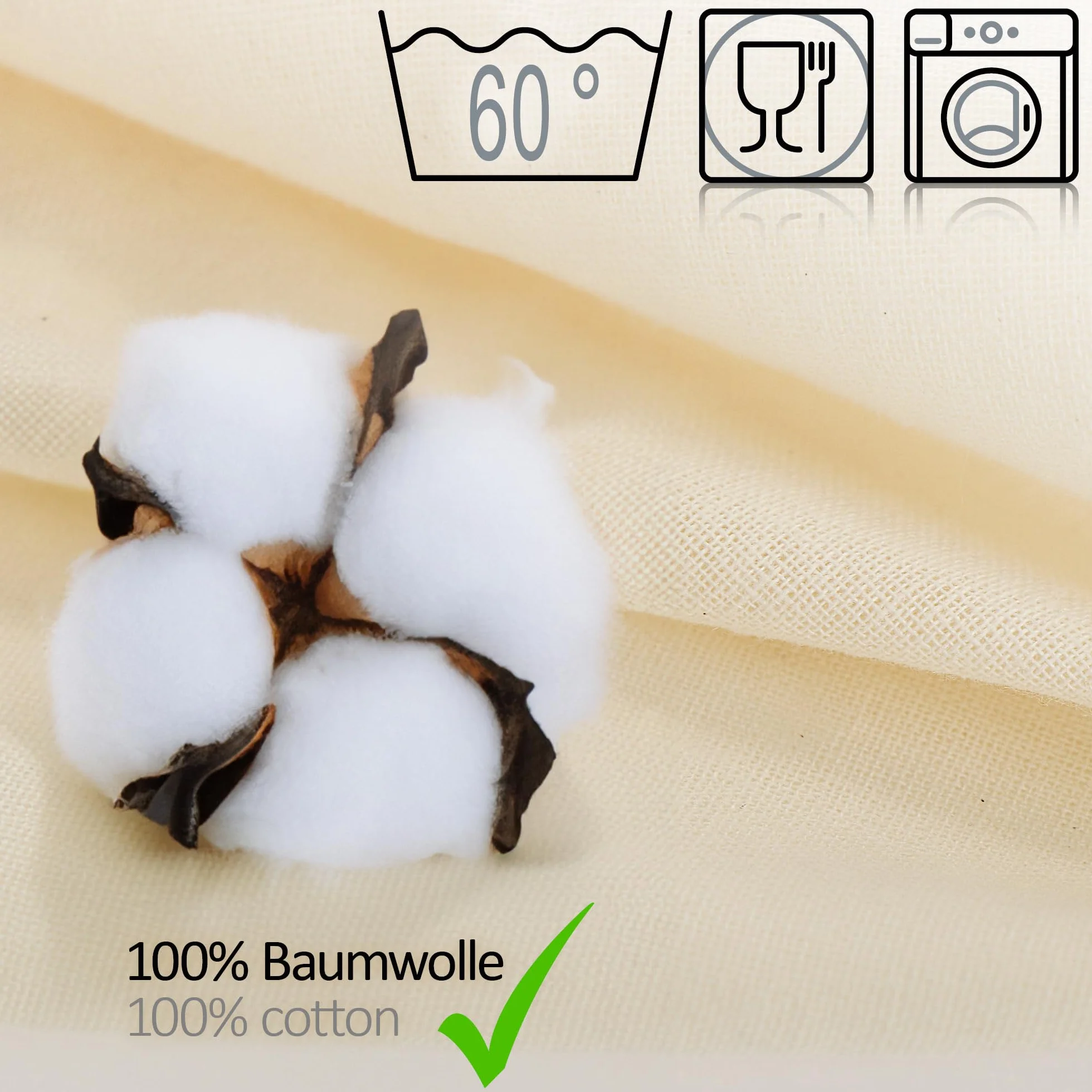 COM-FOUR® 6x bielizna piekarska, gaza, sitko, sciereczka do klusek ze 100% bawelny - Chusteczki do przygotowania ciasta - Wielokrotnego uzytku, duzej wilgotnosci - Plótno lniane do pieczenia chleba