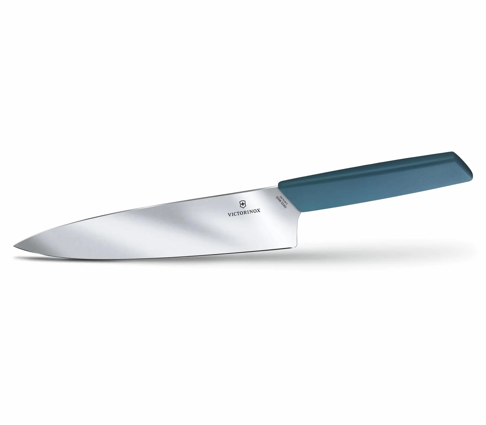Victorinox, 6.9016.202B, Swiss Modern, Tranchiermesser, Extra scharfe Klinge, mit geradem Schliff, Robuster Kunststoff-Griff, Kornblumen-Blau, Made in Switzerland, Spülmaschinengeeignet