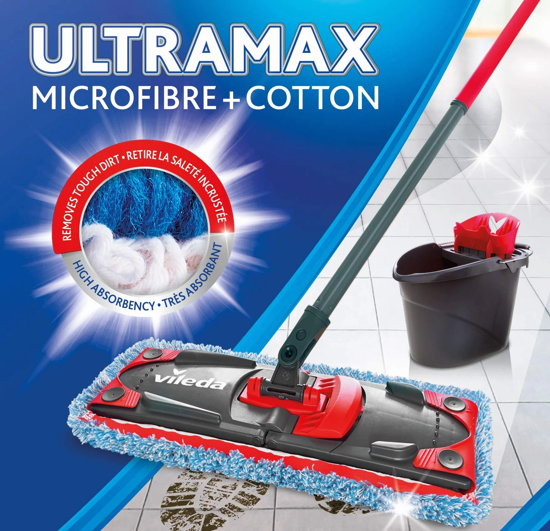 Vileda Ultramax wkład do twardych podłóg z mikrofibry, 1 szt