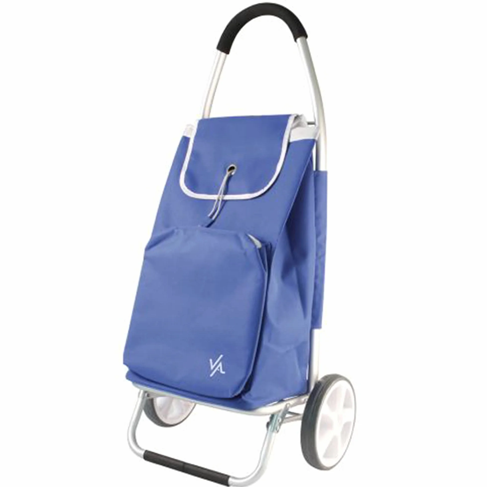 Amig – Wózek na zakupy z 2 kółkami – regulowana torba – lekkie aluminium – maksymalna nośność: 15 kg – 50 l pojemności – wymiary: 95 x 45,5 x 12 cm – kolor: niebieski
