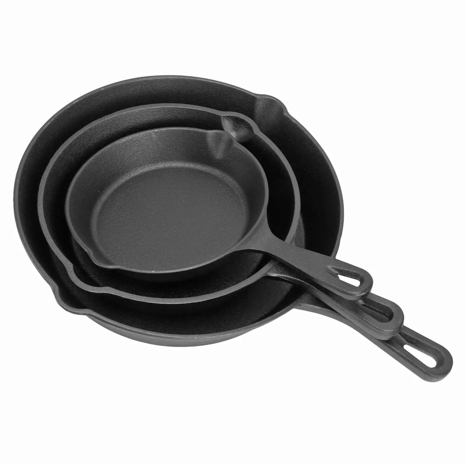 3-częściowy zestaw patelni żeliwnych Nonstick odporny na zarysowania trwałe naczynia kuchenne do domowej kuchni płyta kuchenna piekarnik ognisko 16 20 25cm