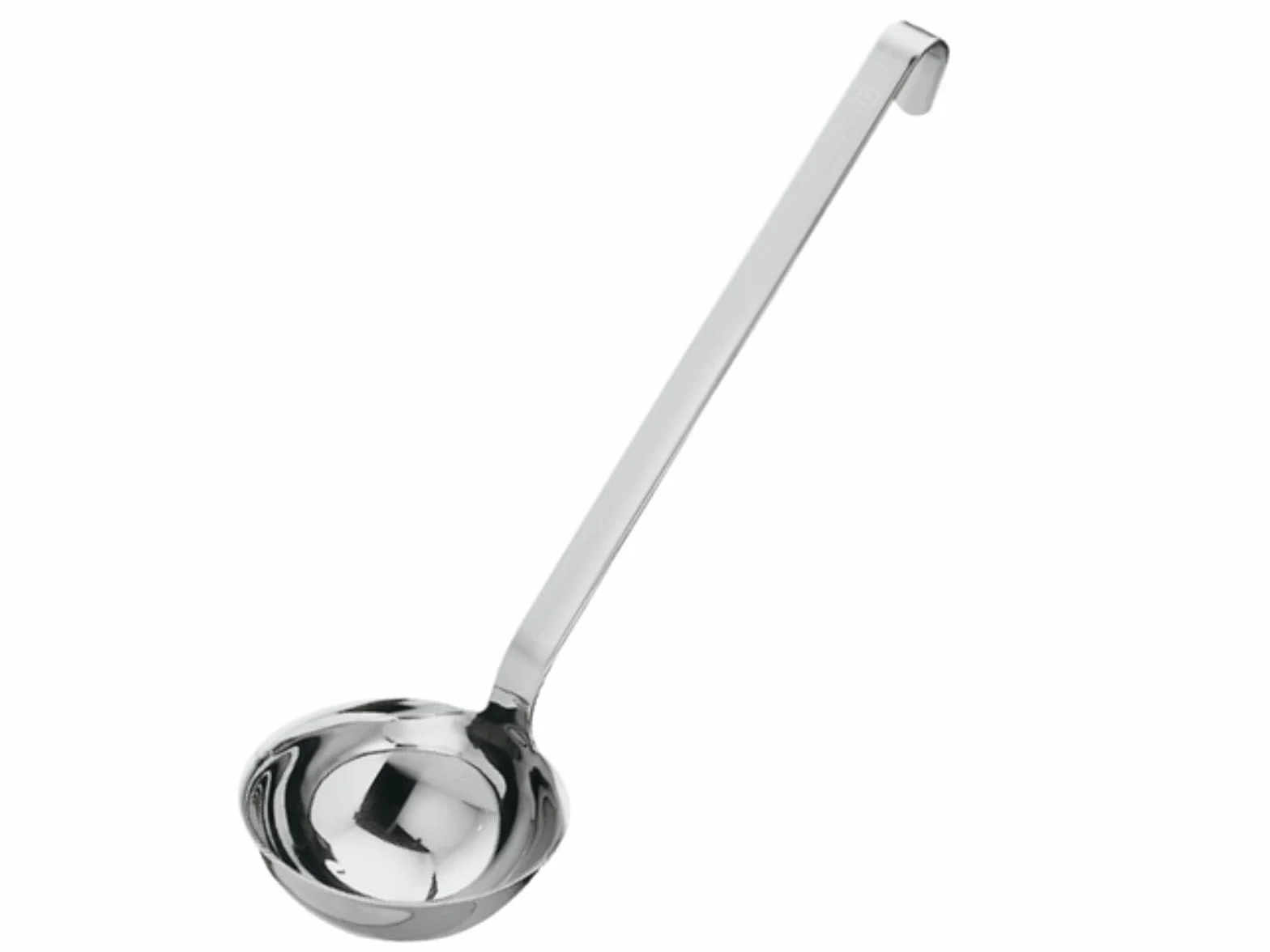 RÖSLE Chochla z haczykiem, wysokiej jakości chochla z uchwytem z haczykiem, stal szlachetna 18/10, 9 cm, nadaje się do mycia w zmywarce