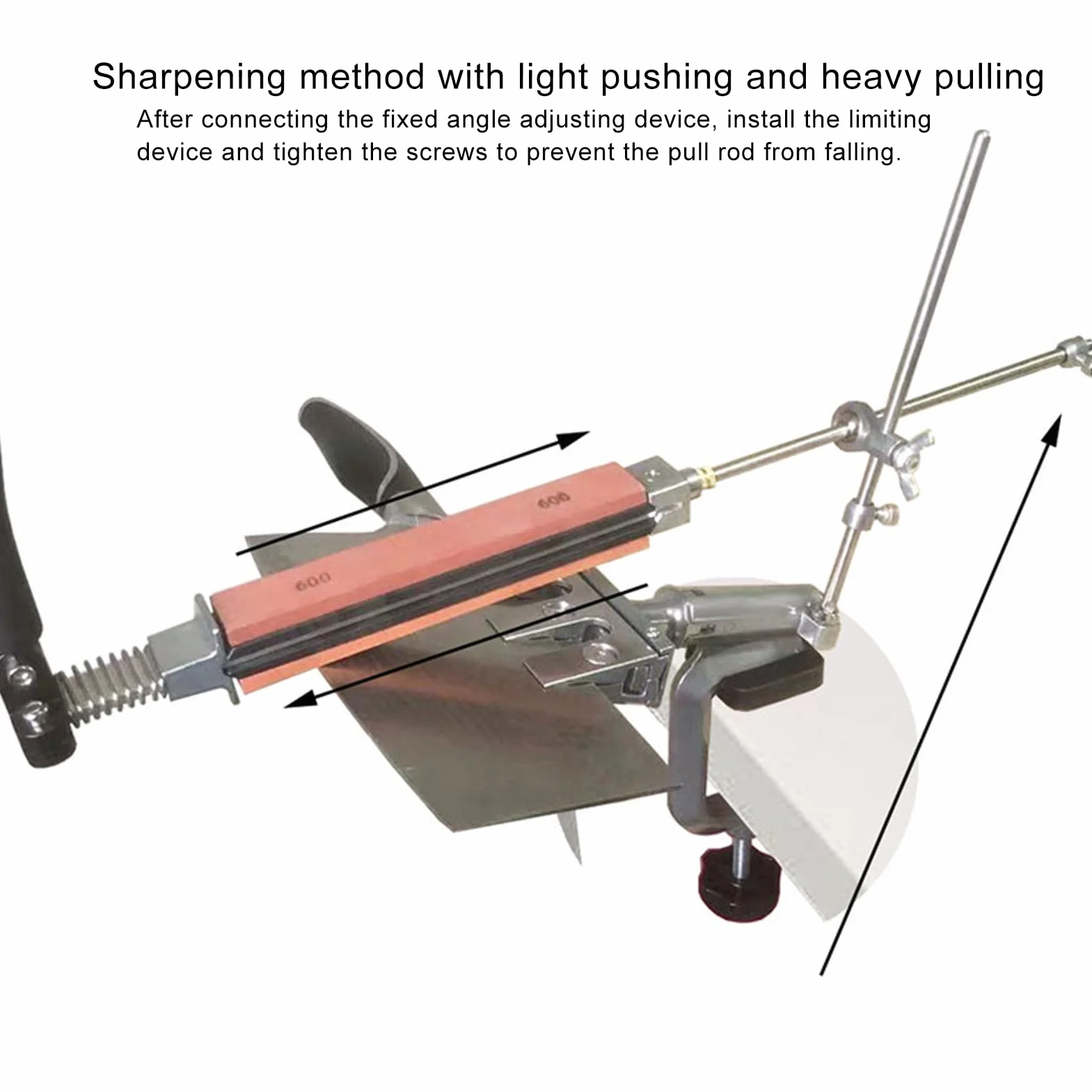 Zestaw do ostrzenia noży, 360° Flip Rotation Fixed Angle Knife Sharpening System with 4 Whetstones, Hex Wrench, Professional Kitchen Chef Knife Sharpening Kit, 120, 320, 600, 1500