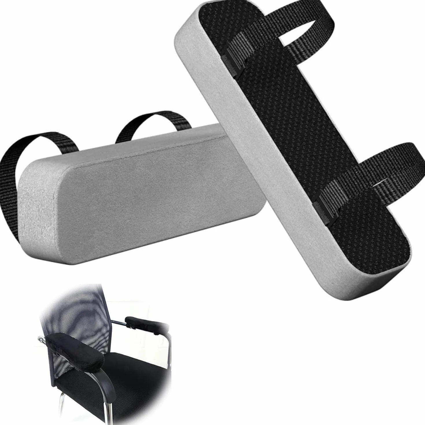 2 szt. krzesło biurowe, podłokietniki, tapicerka, wygodny materiał, można prać w pralce, skuteczne łagodzenie bólu 25 x 10 x 5 cm, pianka memory, ergonomiczna poduszka podłokietników do biurka,