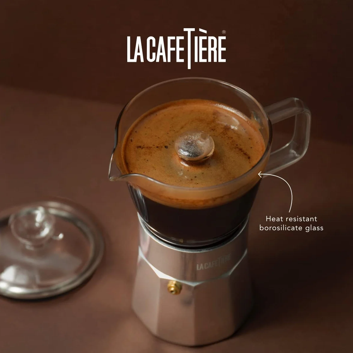 La Cafetière Verona szklany ekspres do kawy, chrom, 6 filiżanek, pudełko prezentowe