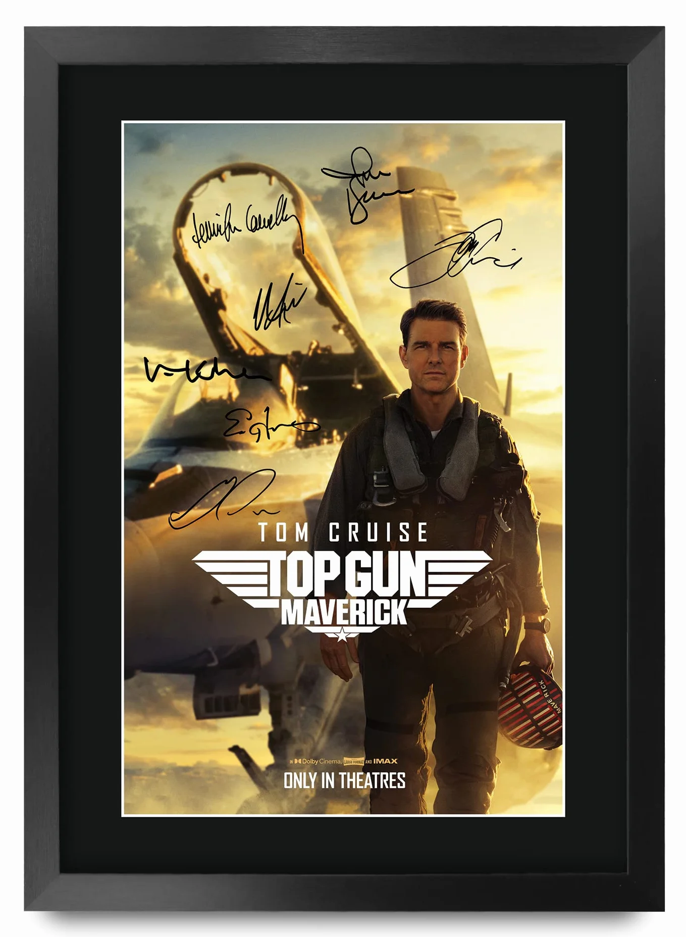 Plakat Top Gun 2 Maverick Tom Cruise Autograf Pamiątka Filmowa A3 Framed