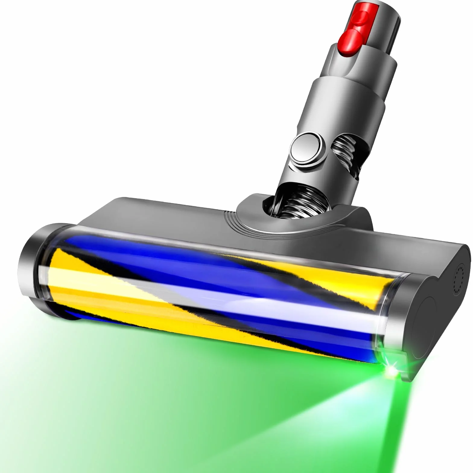 Miękka głowica szczotki do Dyson V12 Detect Slim / V10 Slim akcesoria, bezprzewodowe środki czyszczące Podłoga z twardego drewna z zielonym światłem kurzu