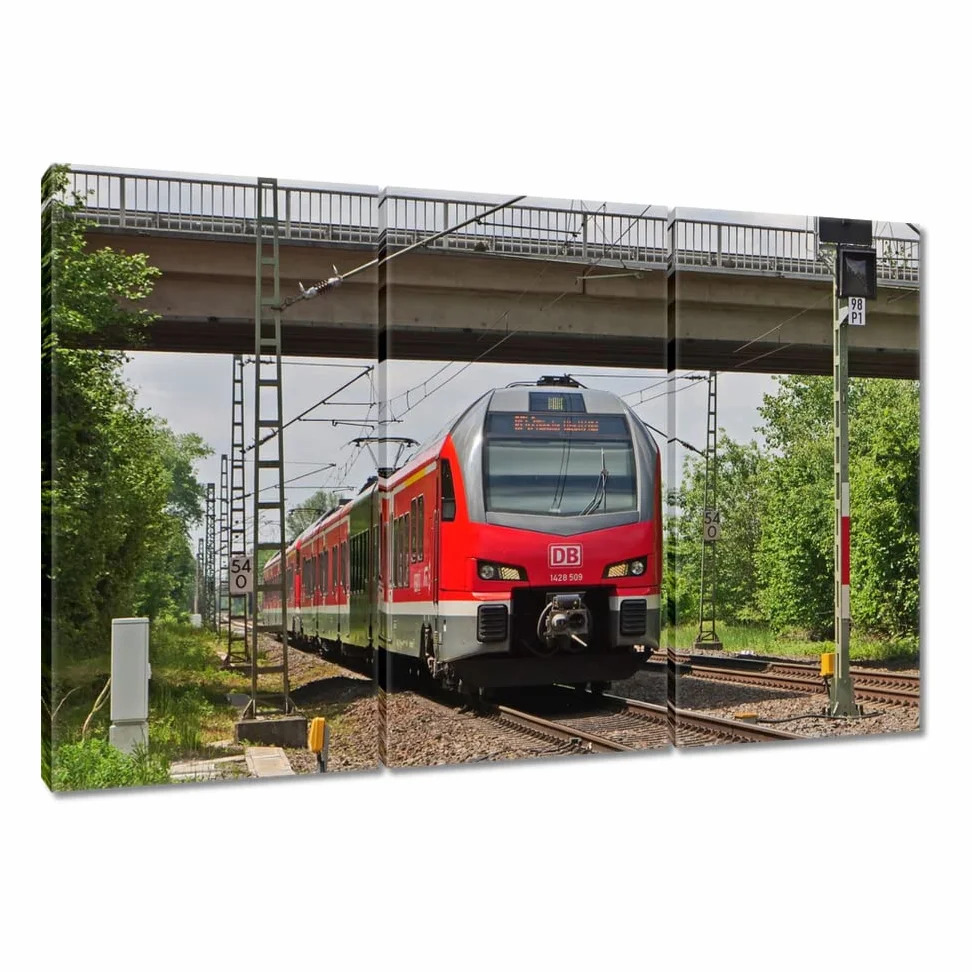 Obraz wydrukowany na płótnie sztuka ścienna dekoracja 120 x 80 cm pociągi kolejowe tory nr H7529M_PC3X