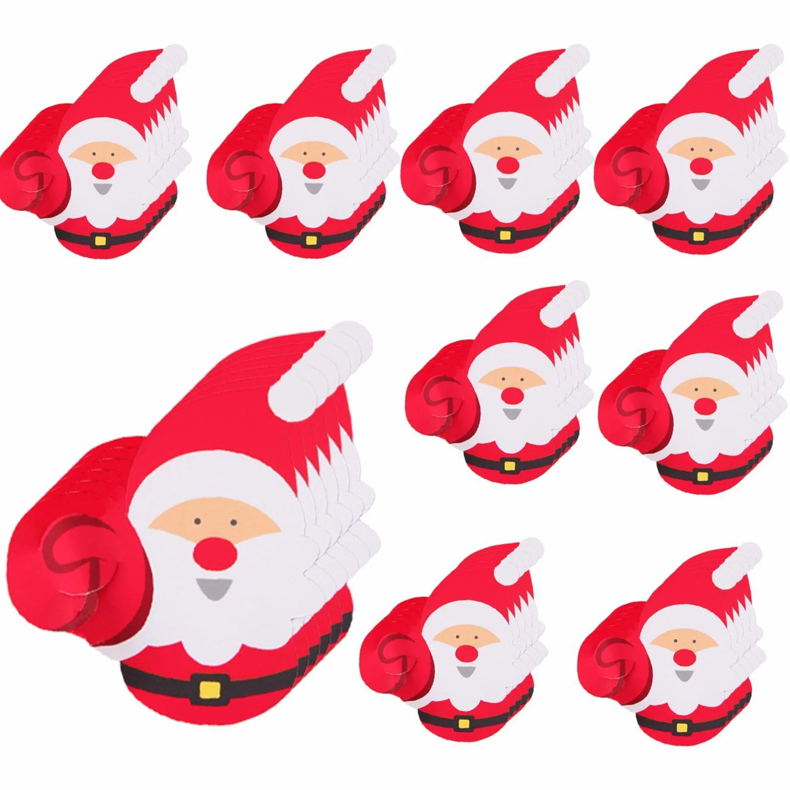 JINGLING Kartka ze s?odyczami - 50 sztuk ?wi?tecznych kartek z pakietem s?odyczy na lizaki, ?wi?teczne lizaki, dekoracje ?wi?teczne, ?wi? Miko?aj/pingwin kandicucker dekoracja opakowanie