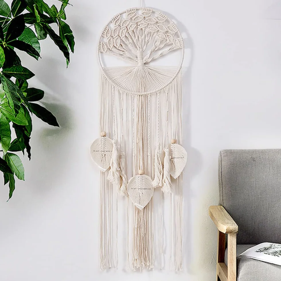 Drzewo życia łapacz snów, makrama, wiszący, boho, łapacz snów, do dekoracji ślubnych w stylu vintage, do domu