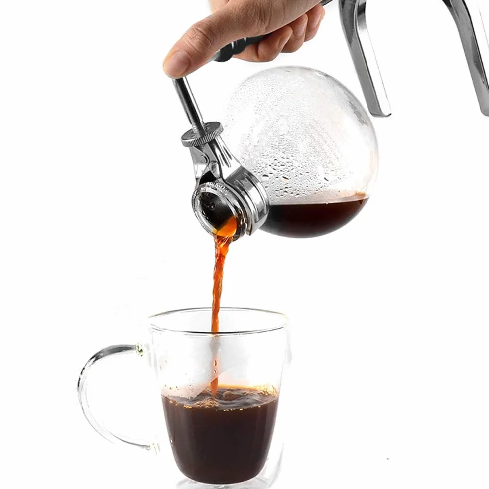 Ekspres do kawy syfonowy, ręczny zestaw filtrów do kawy, odporny na ciepło próżniowy szklany ekspres do kawy
